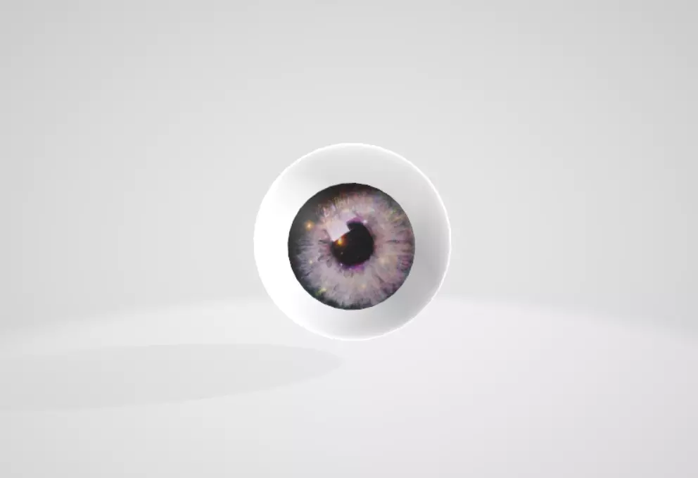 Purple Galaxy Eyeball Free 3D model_0