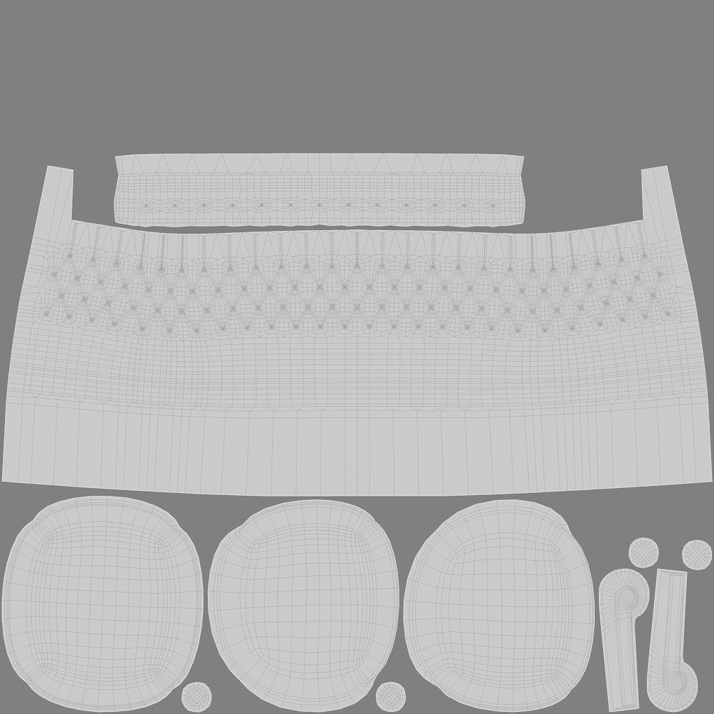 Sofa Giorgio Casa S223 Low-poly 3D model_16