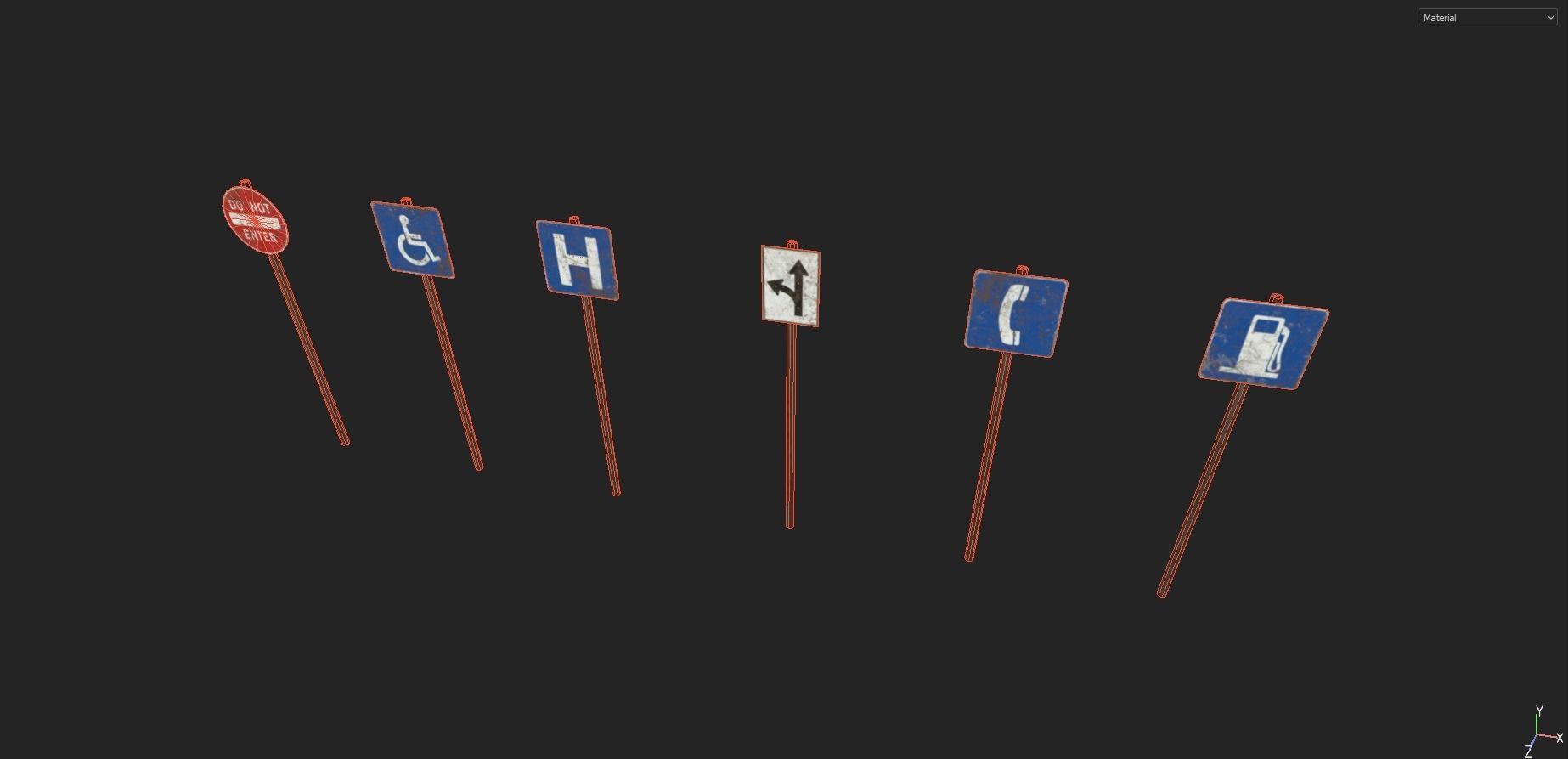 Street Props Pack 1 Low-poly 3D model_29