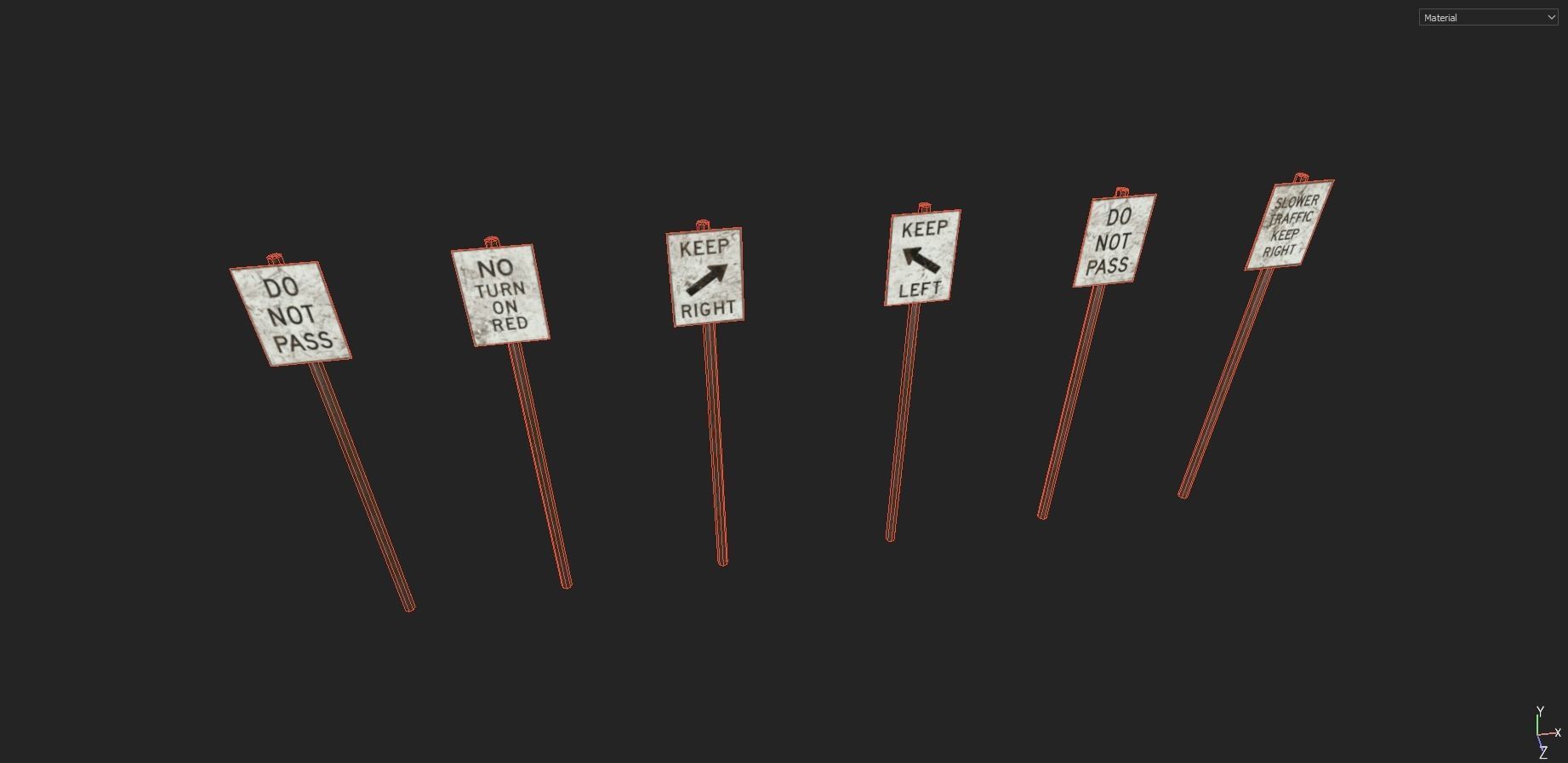 Street Props Pack 1 Low-poly 3D model_31
