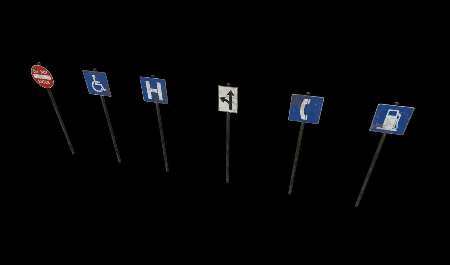 Street Props Pack 1 Low-poly 3D model_28