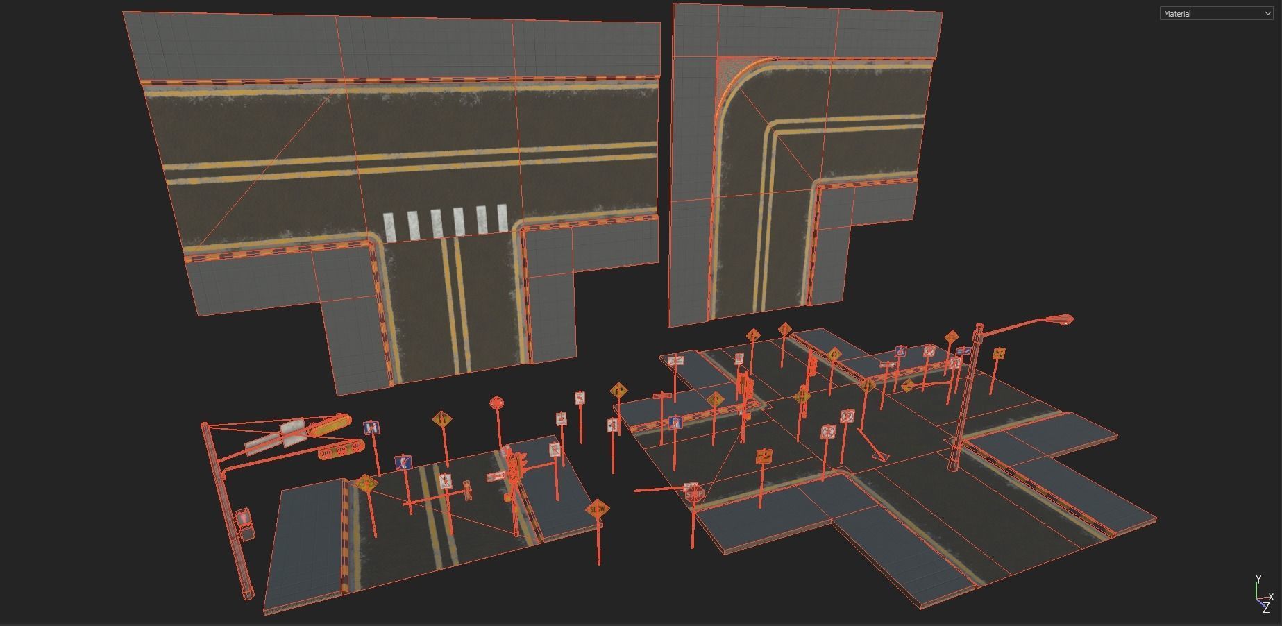 Street Props Pack 1 Low-poly 3D model_36