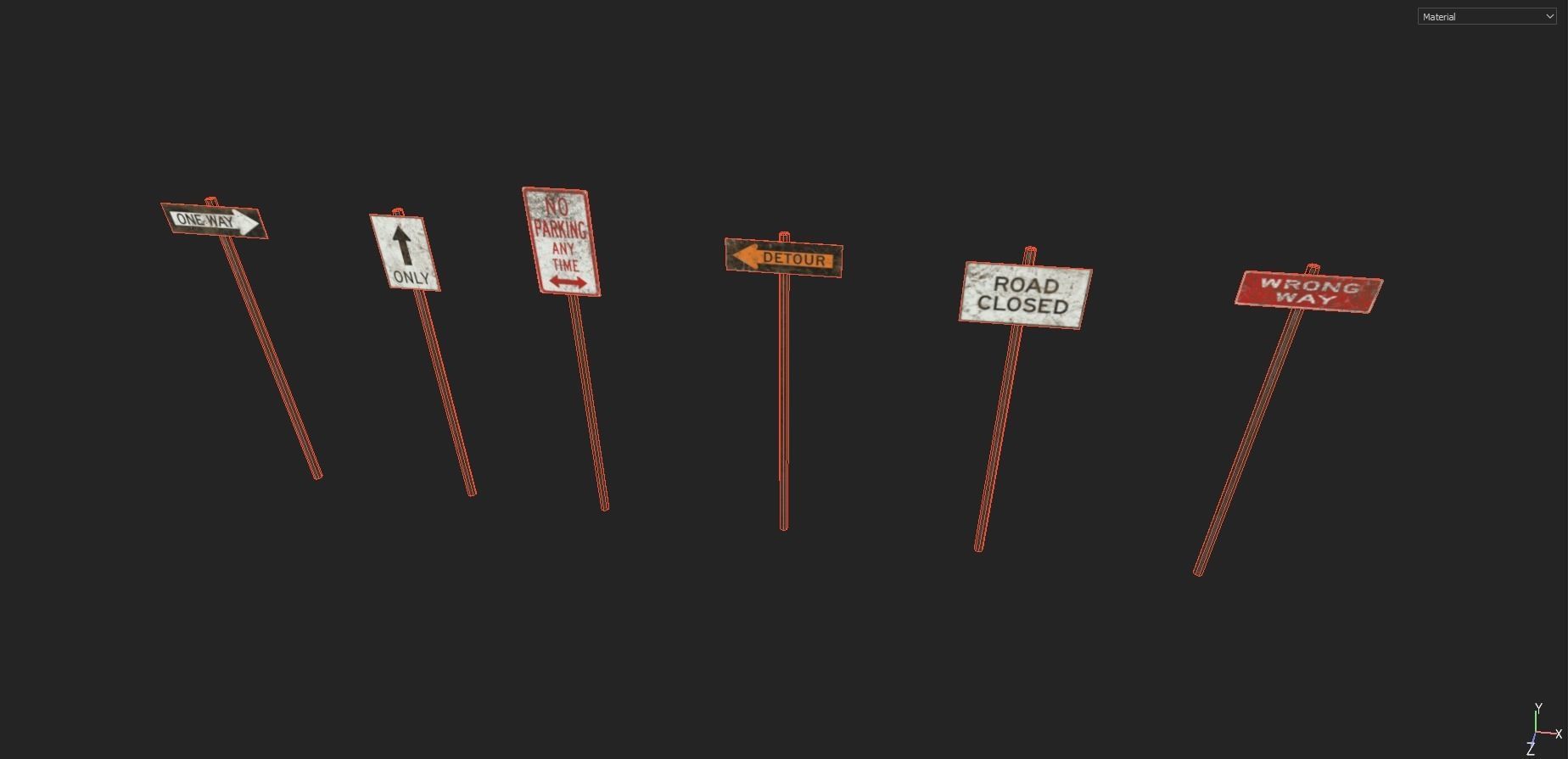Street Props Pack 1 Low-poly 3D model_33