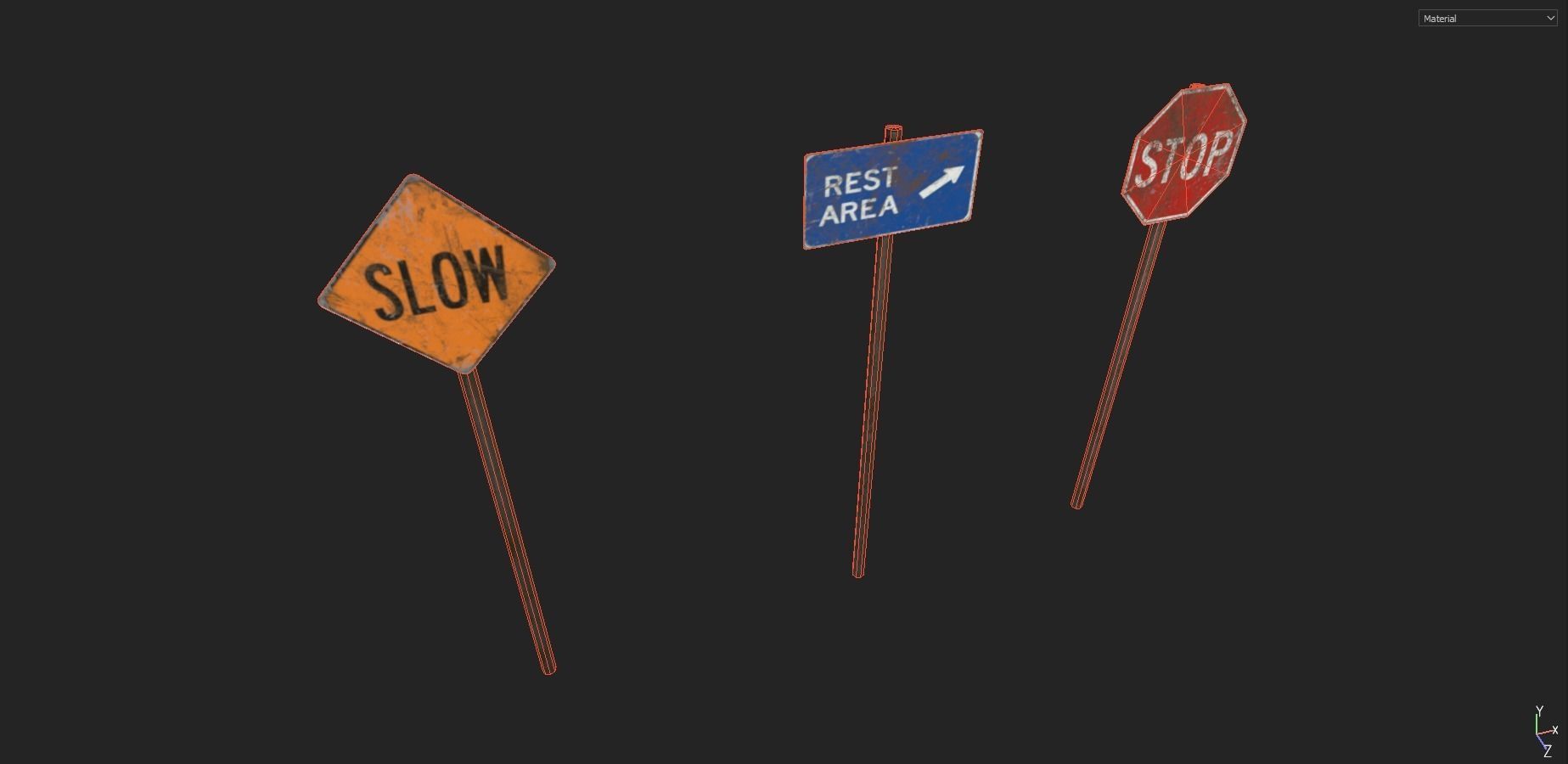Street Props Pack 1 Low-poly 3D model_35
