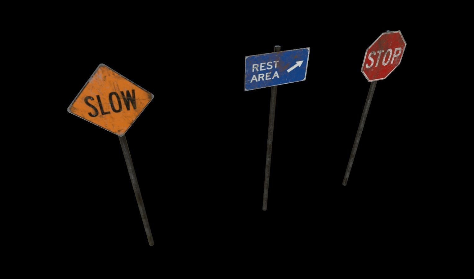 Street Props Pack 1 Low-poly 3D model_34