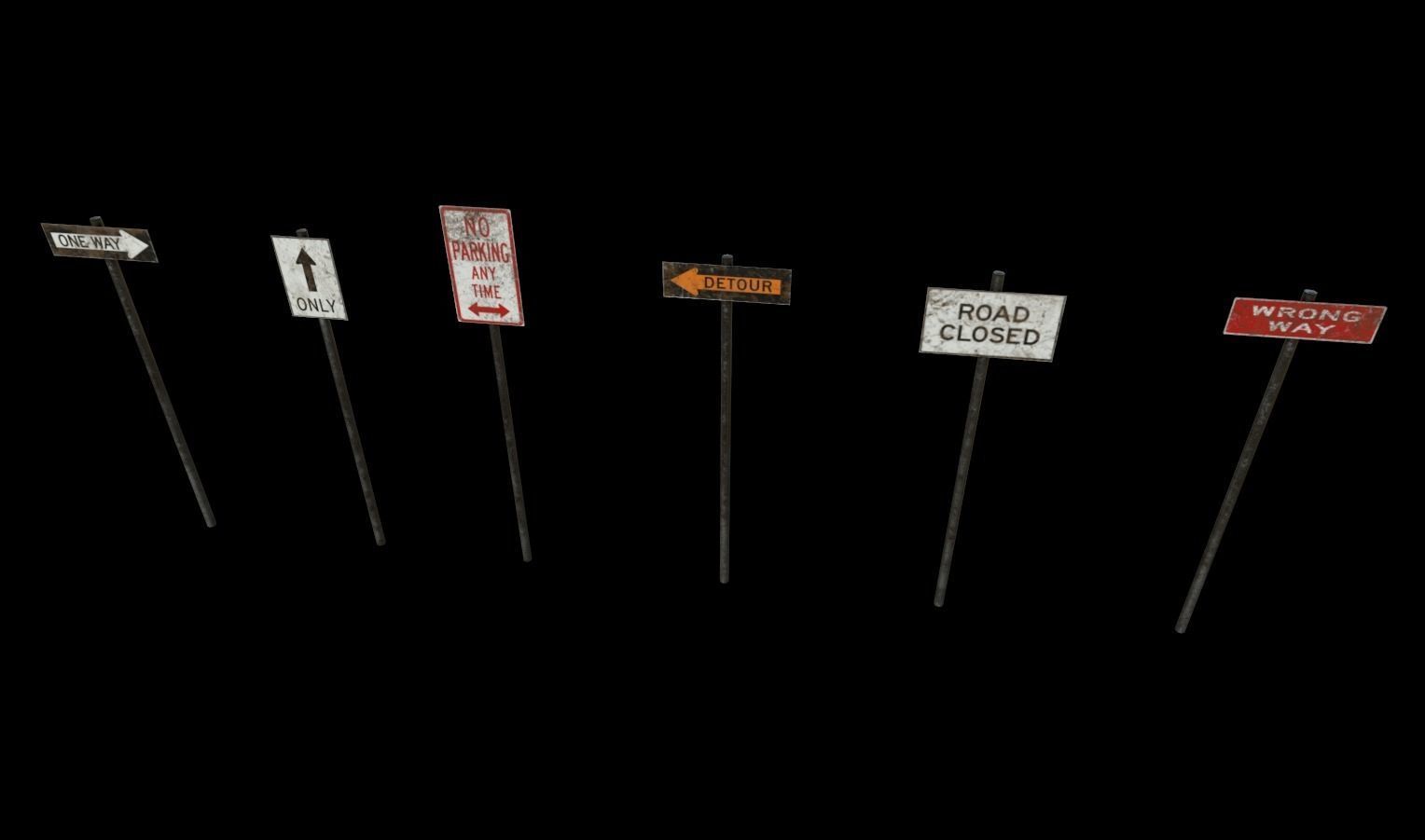 Street Props Pack 1 Low-poly 3D model_32