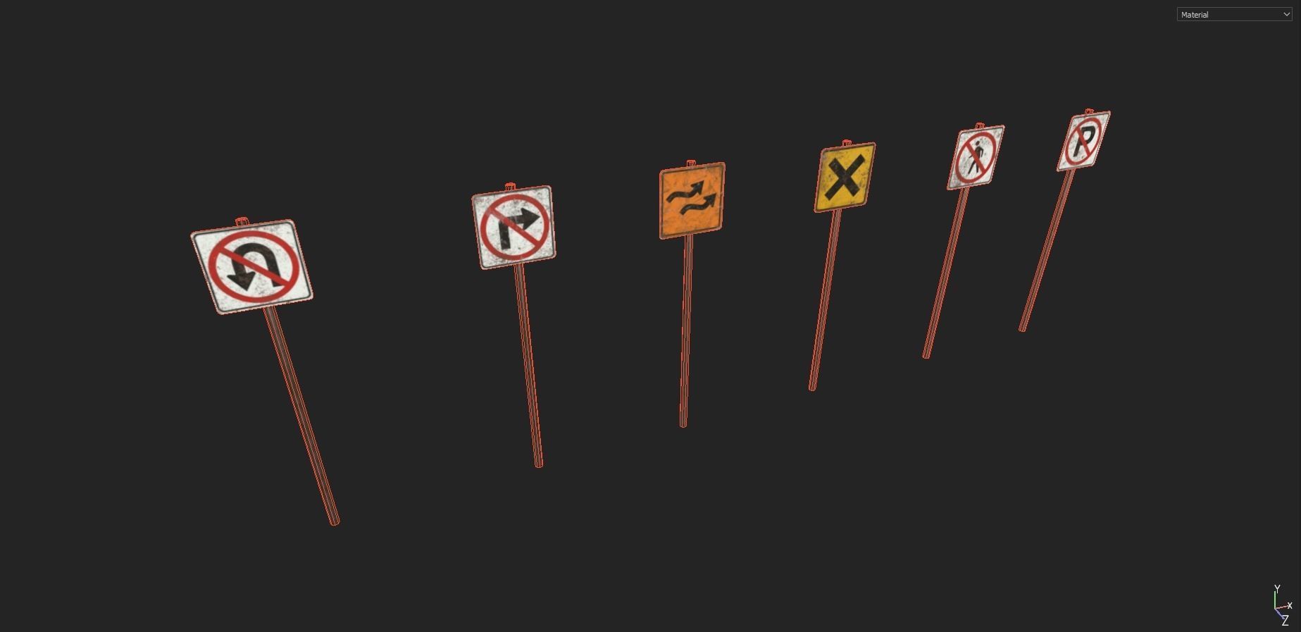 Street Props Pack 1 Low-poly 3D model_23