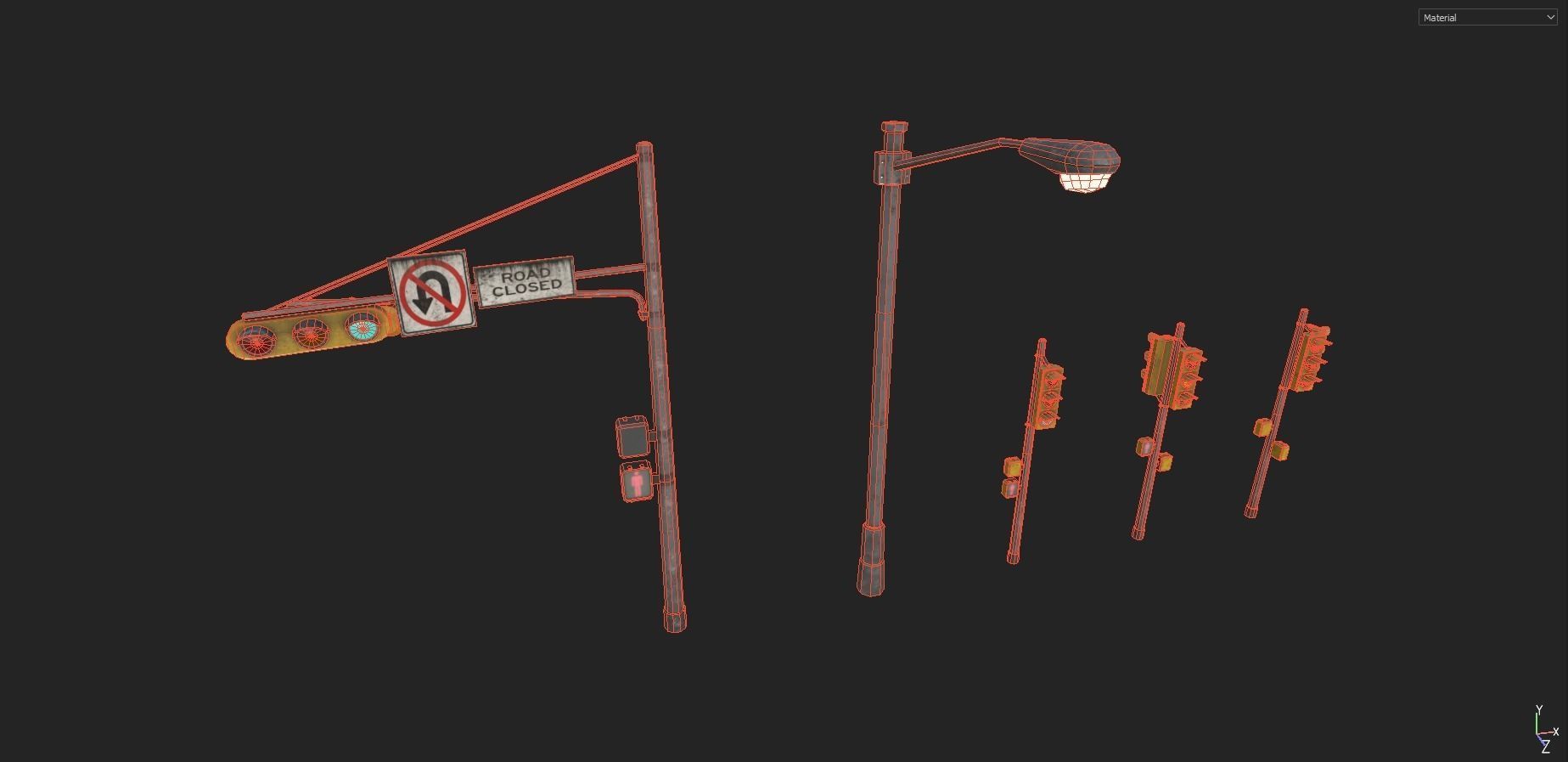 Street Props Pack 1 Low-poly 3D model_21