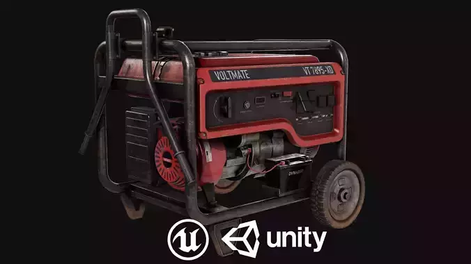 Portable Generator-PBR Game Ready  Low-poly 3D model