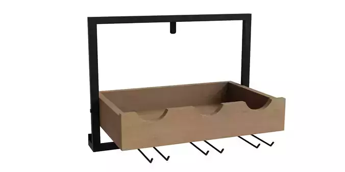 Wall Mounted Wine Bottle And Stemware Rack