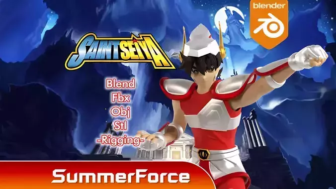 Pegasus Seiya - Saint Seiya 3D model