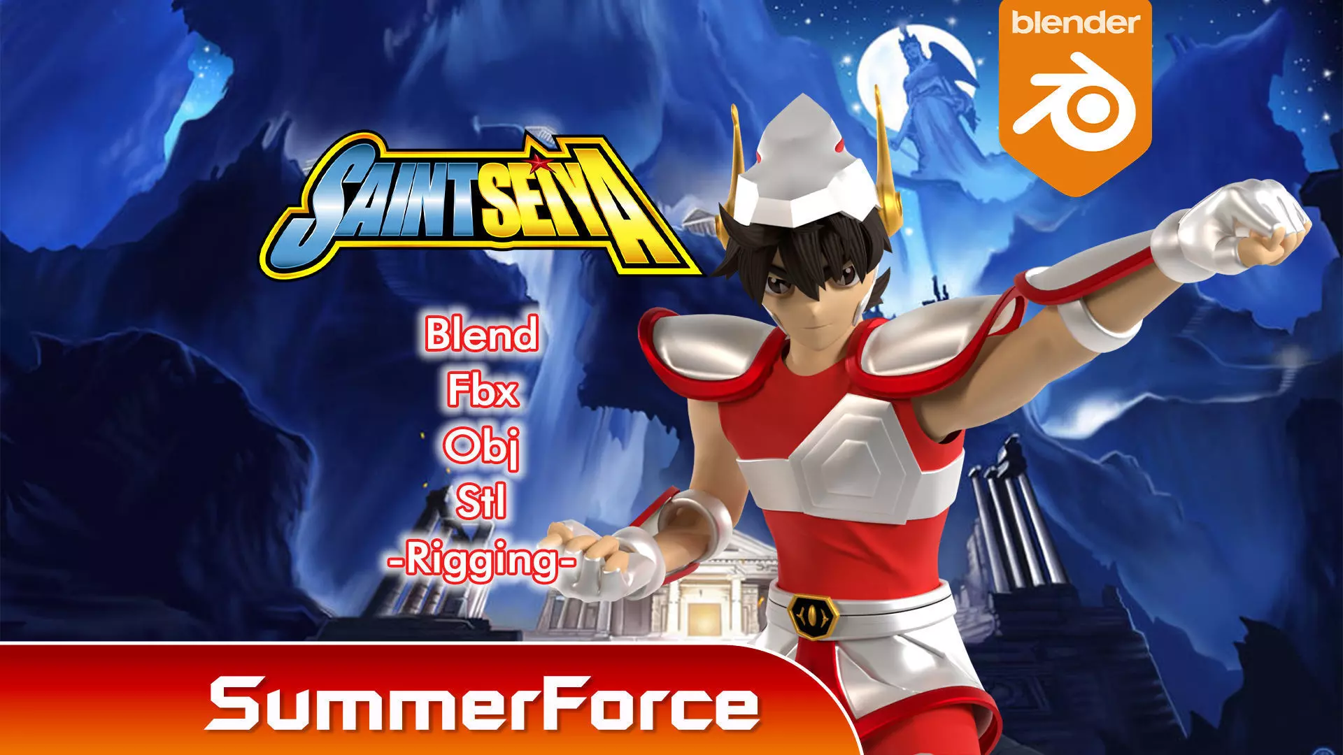 Pegasus Seiya - Saint Seiya 3D model_0