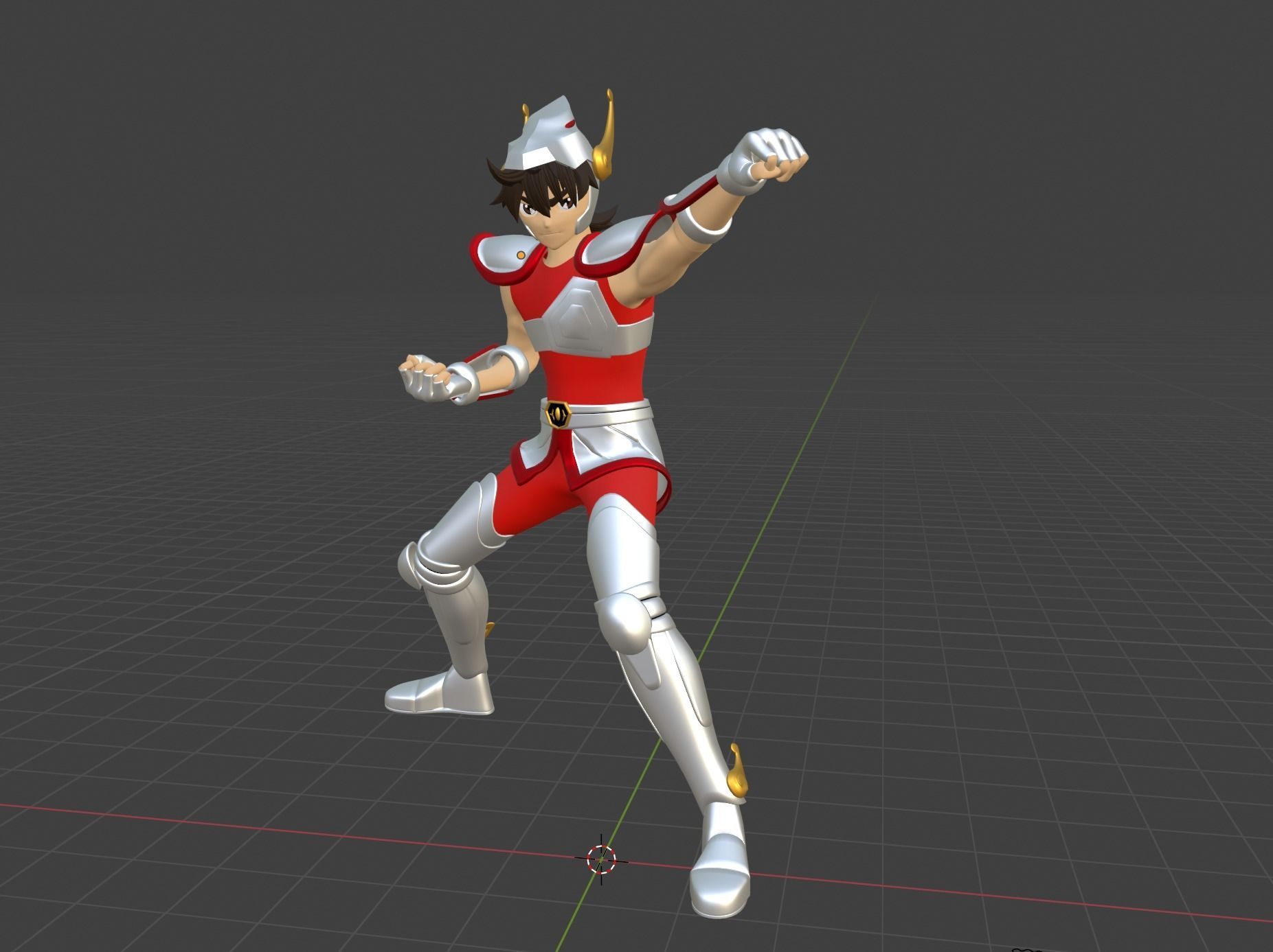 Pegasus Seiya - Saint Seiya 3D model_7