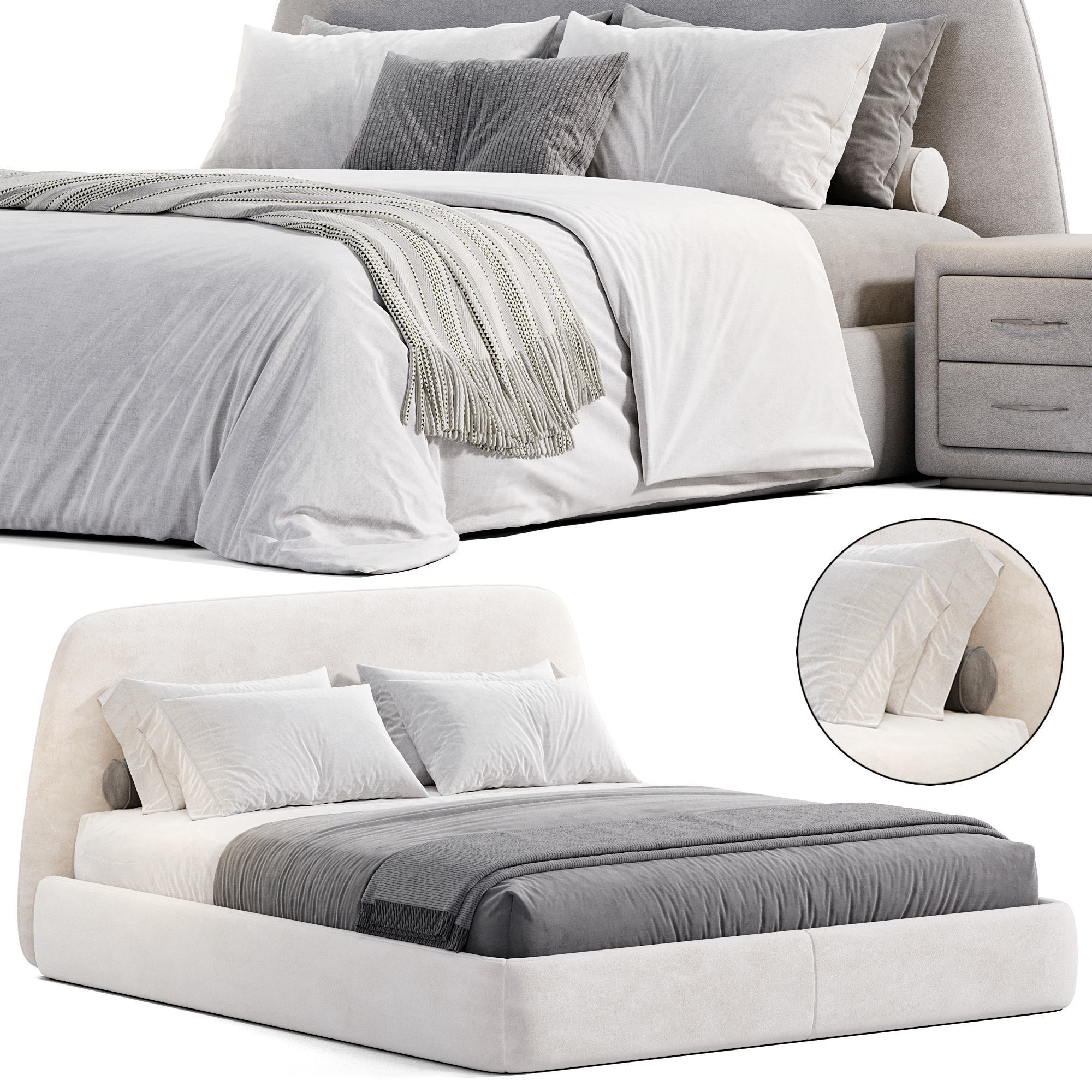Bed boca slimbed 3D model_1