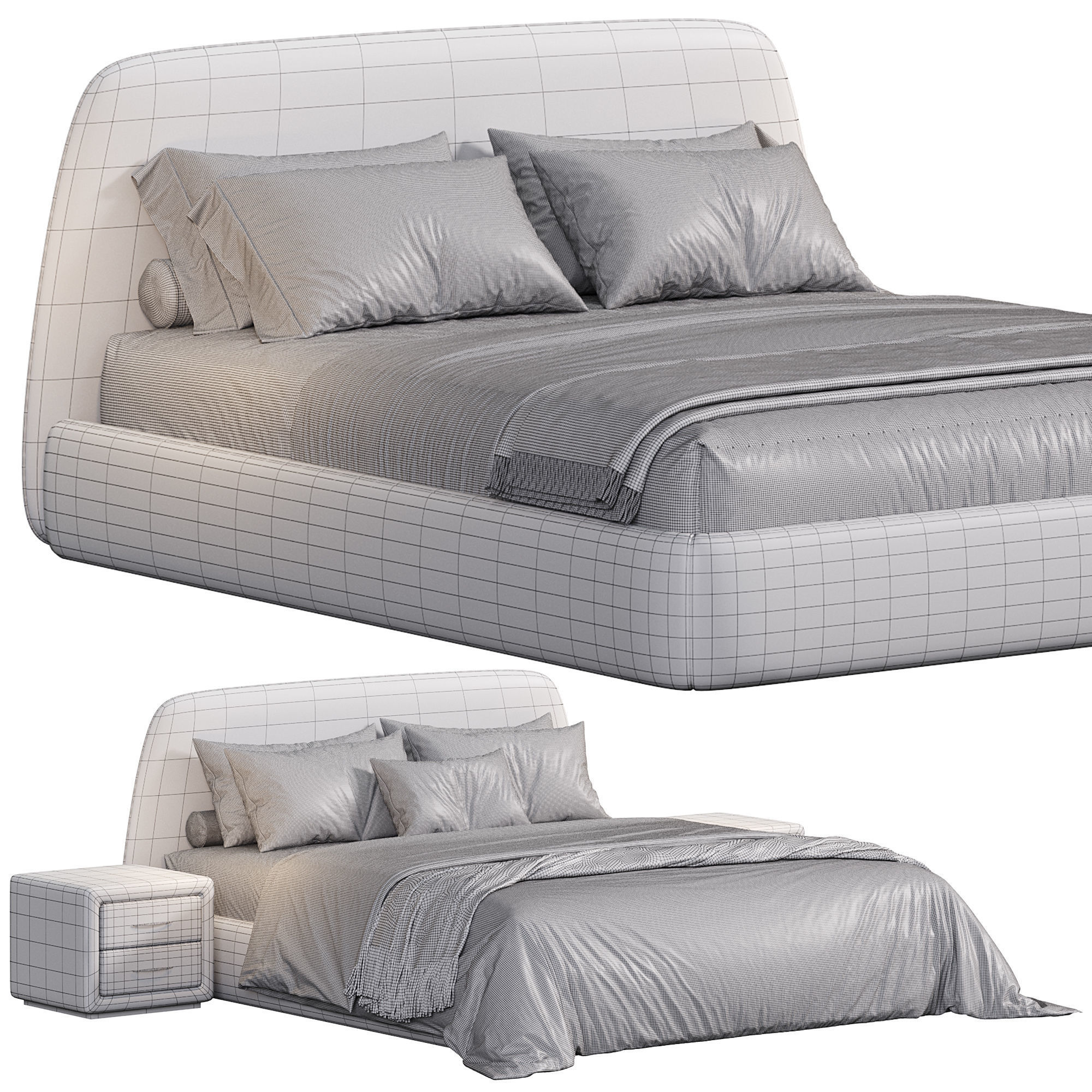 Bed boca slimbed 3D model_7