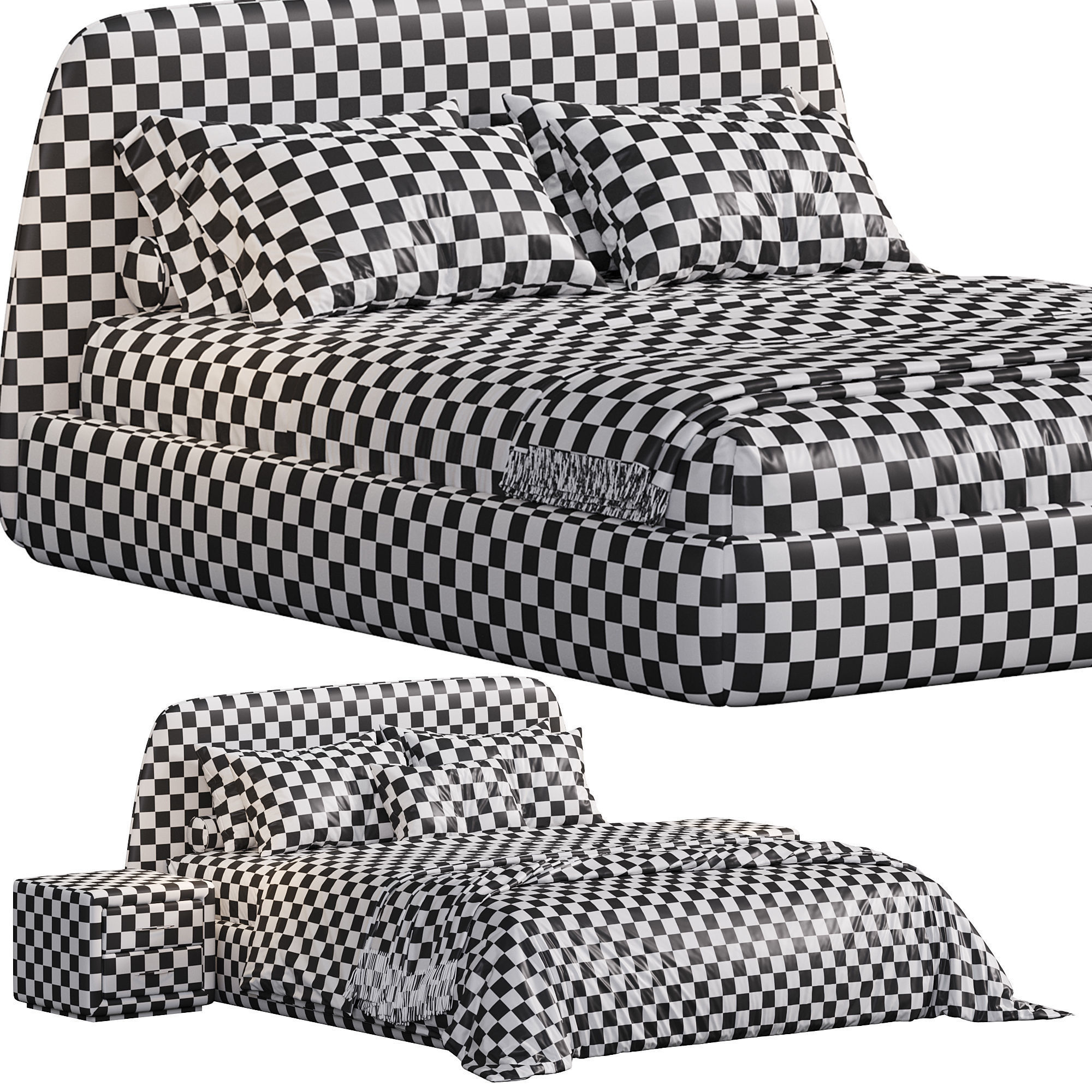 Bed boca slimbed 3D model_6