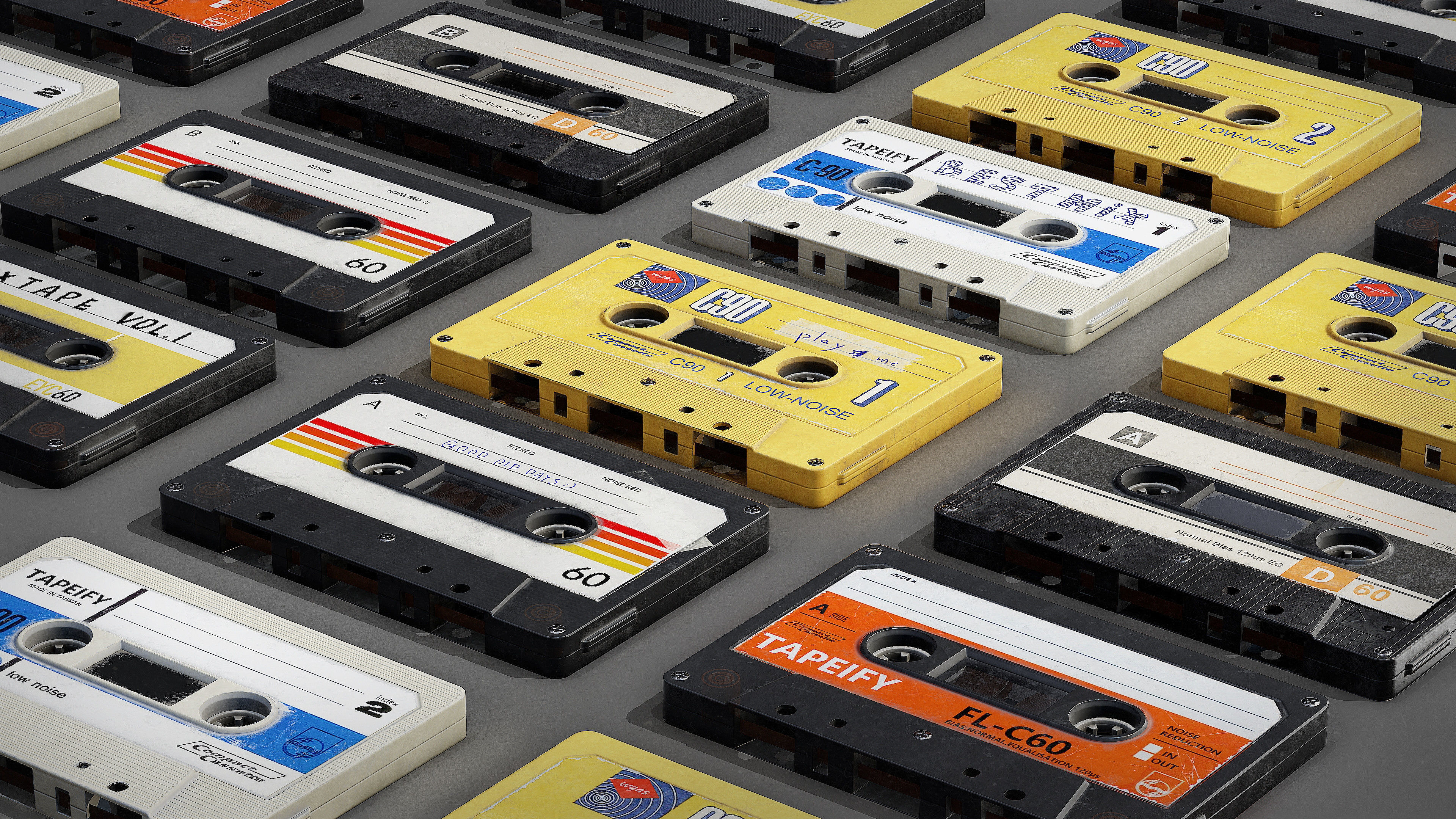Cassette Tape-PBR Game Ready  Low-poly 3D model_3