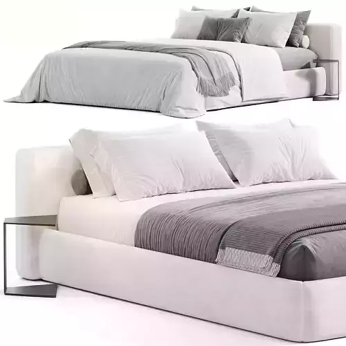 Groundpiece bed by Flexform 3D model