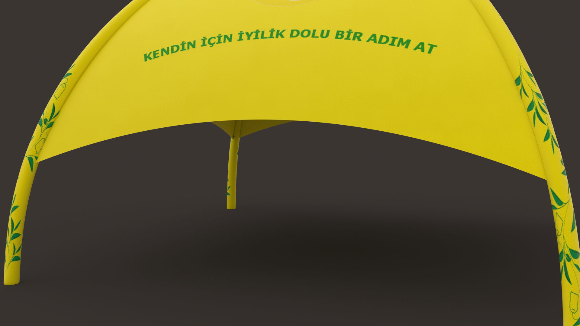 inflatable tent Low-poly 3D model_5