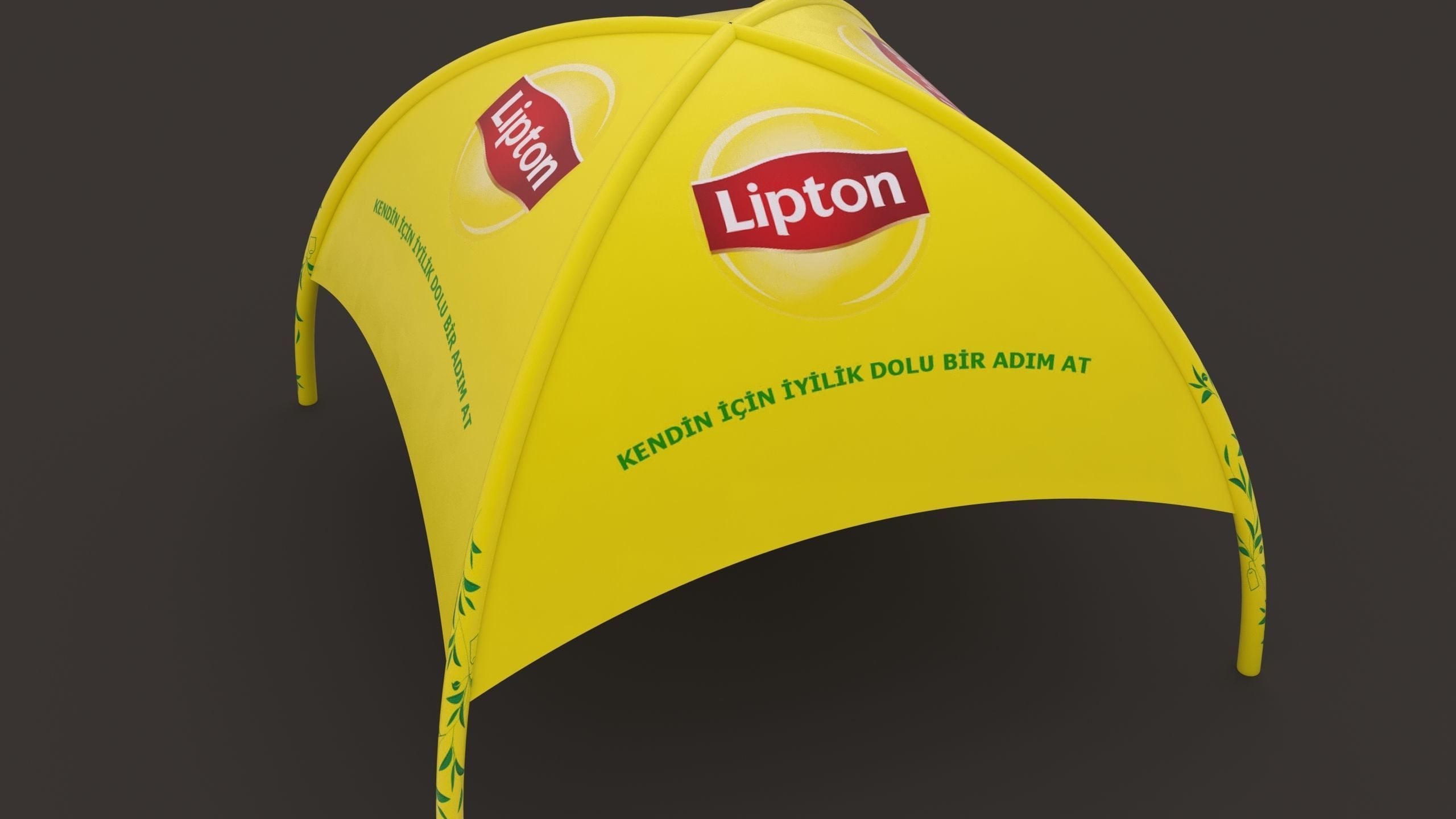 inflatable tent Low-poly 3D model_6