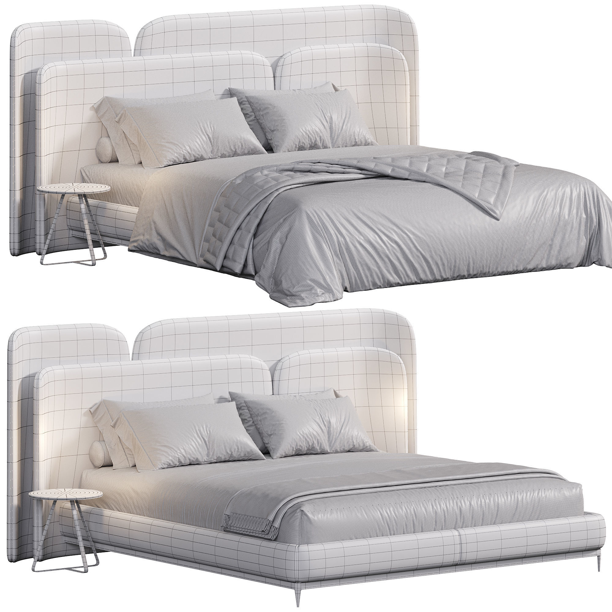 Lauren bed by Thehighwall 3D model_7