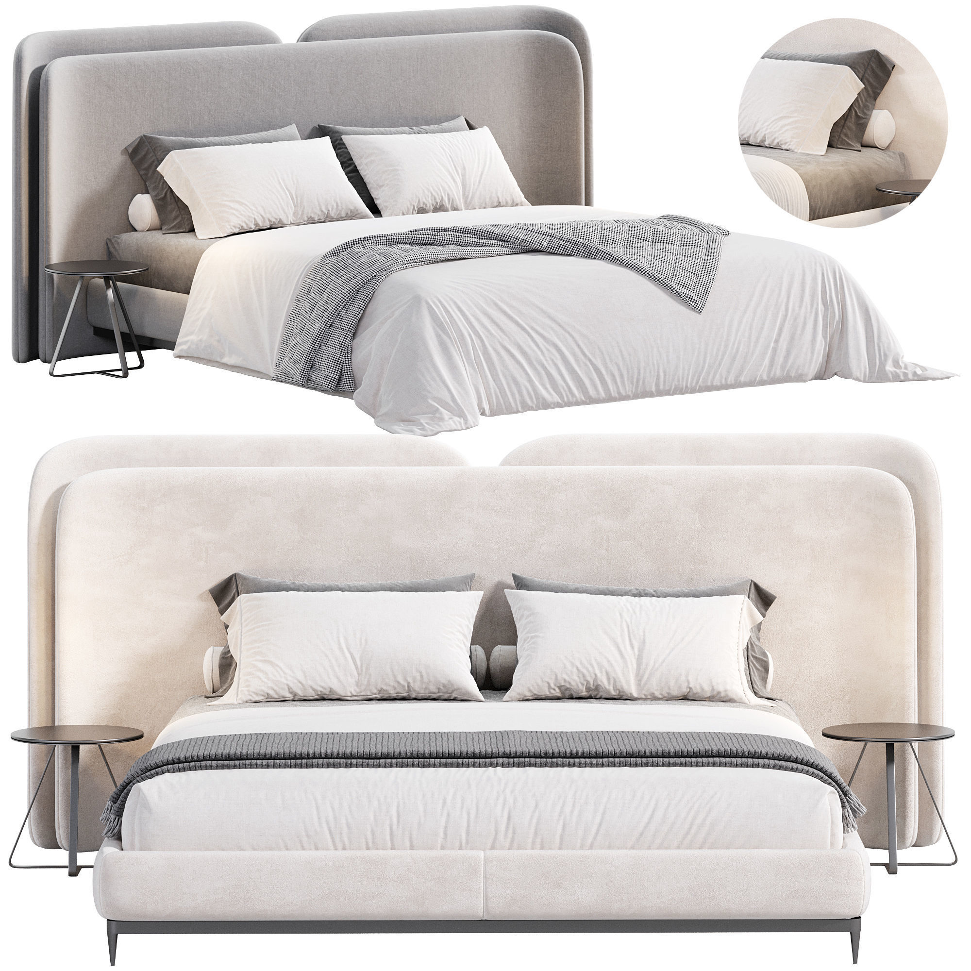 Valletta bed 3D model_2