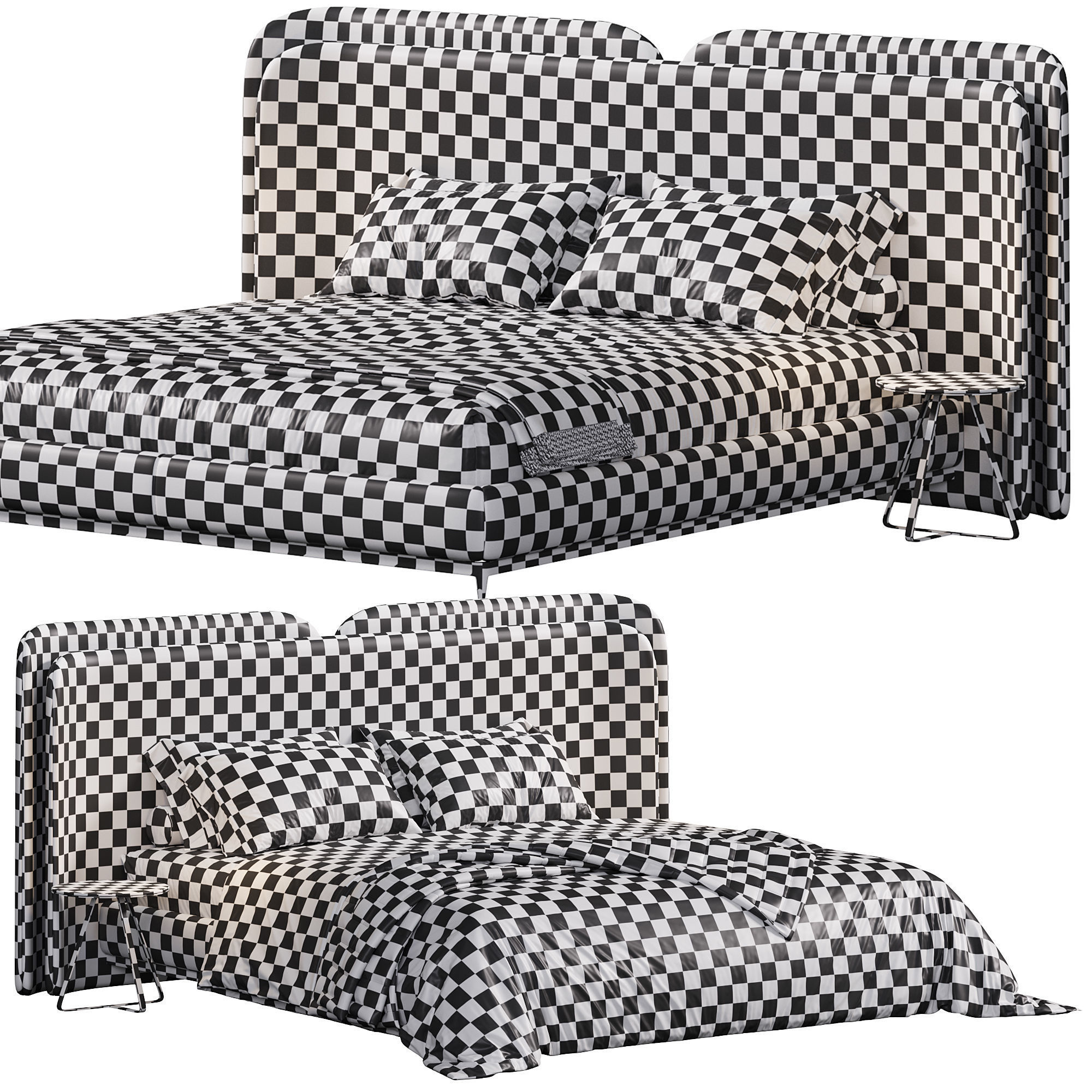 Valletta bed 3D model_6