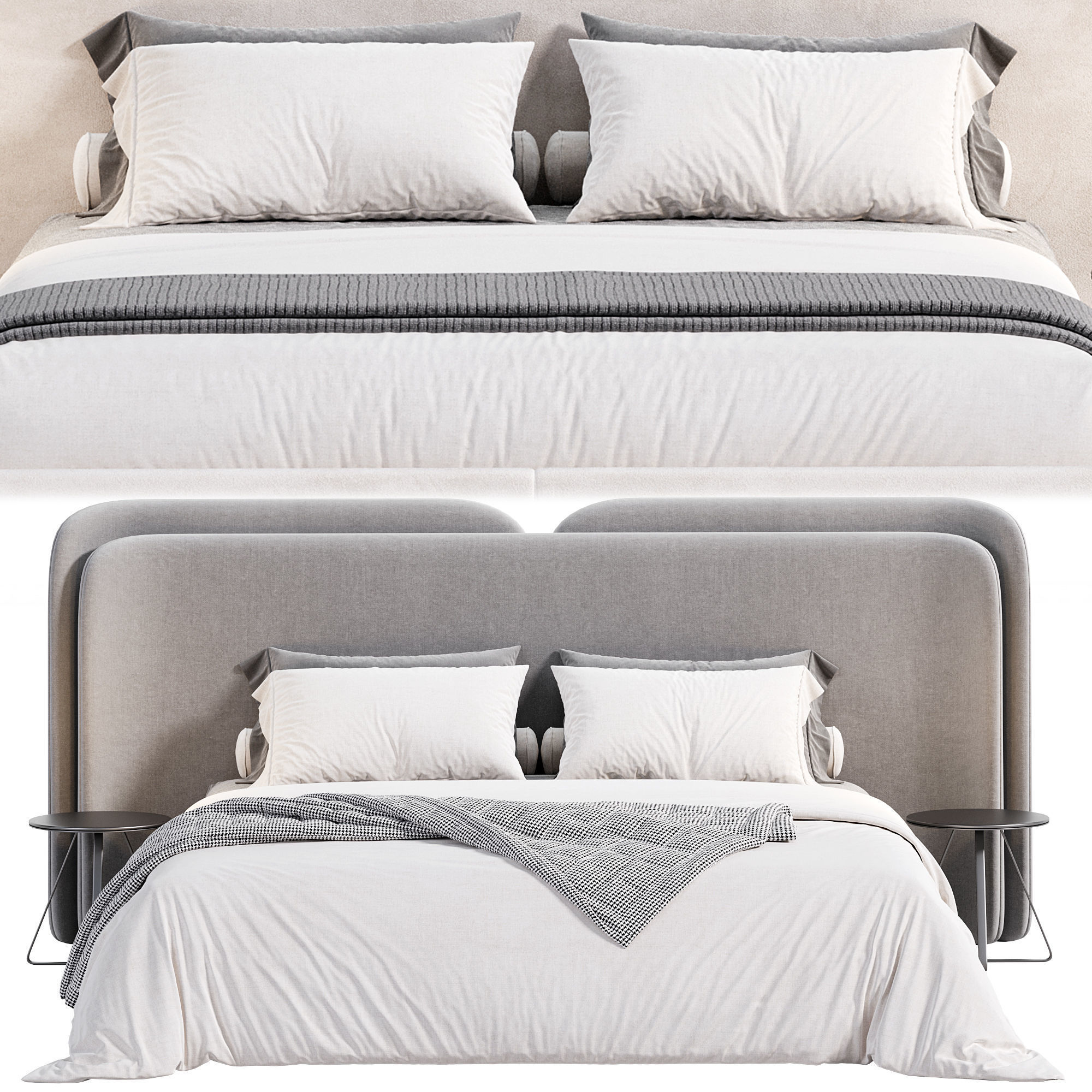 Valletta bed 3D model_5