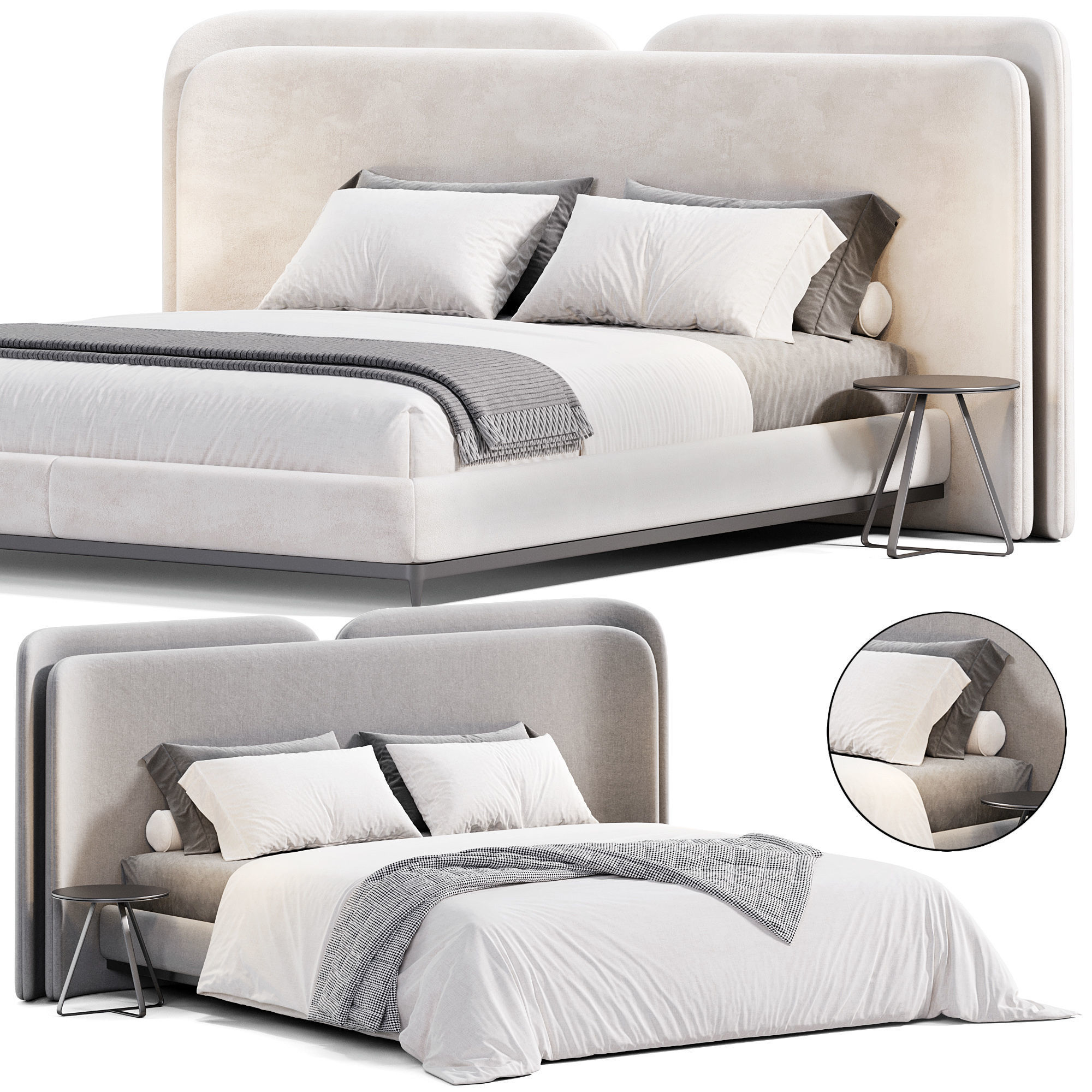 Valletta bed 3D model_4