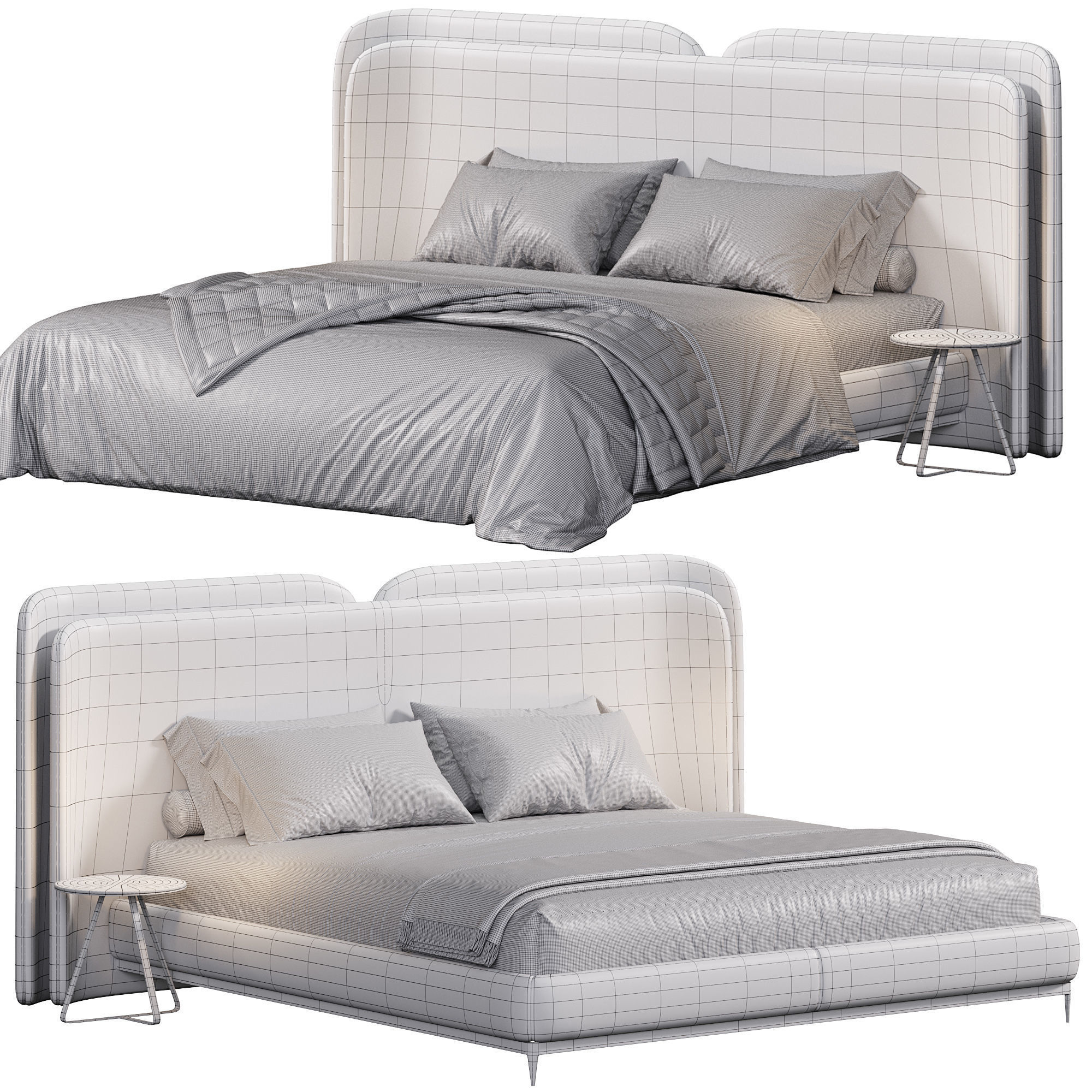 Valletta bed 3D model_7