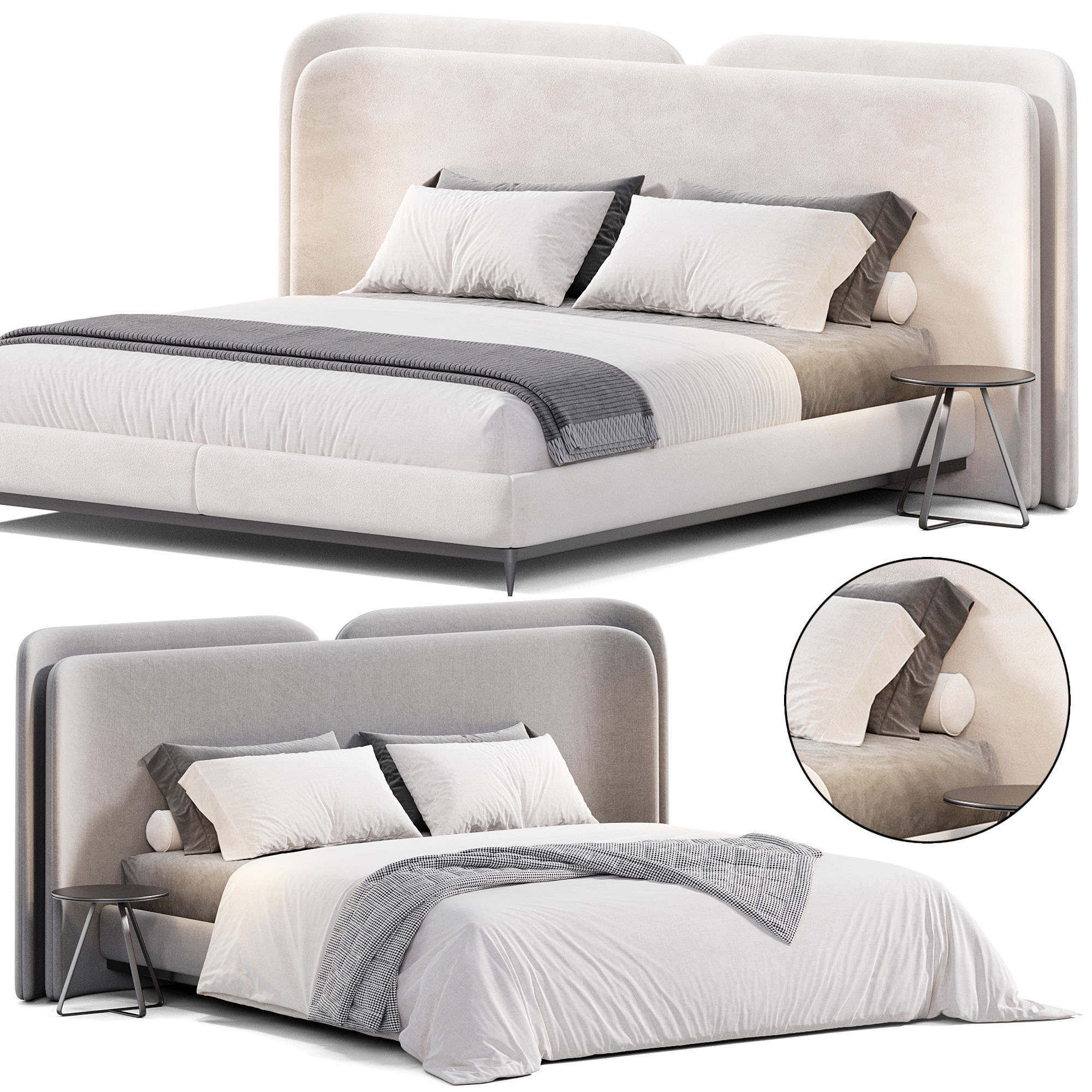 Valletta bed 3D model_1