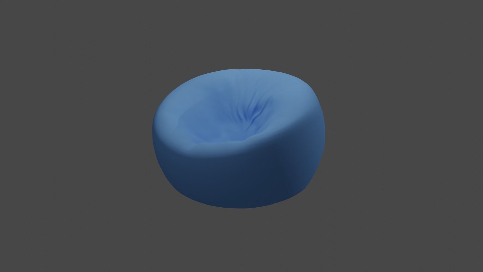 Bean Bag Chair Low-poly 3D model_5