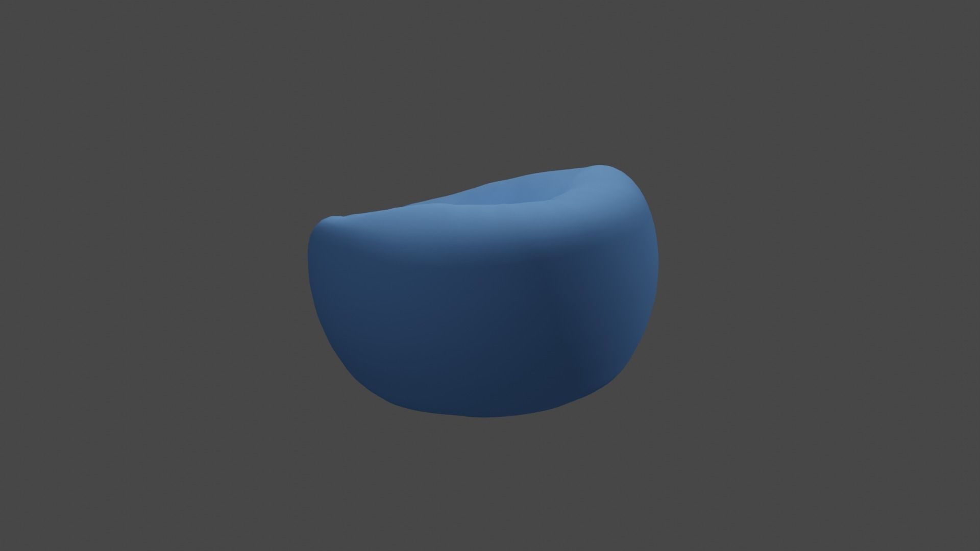 Bean Bag Chair Low-poly 3D model_4