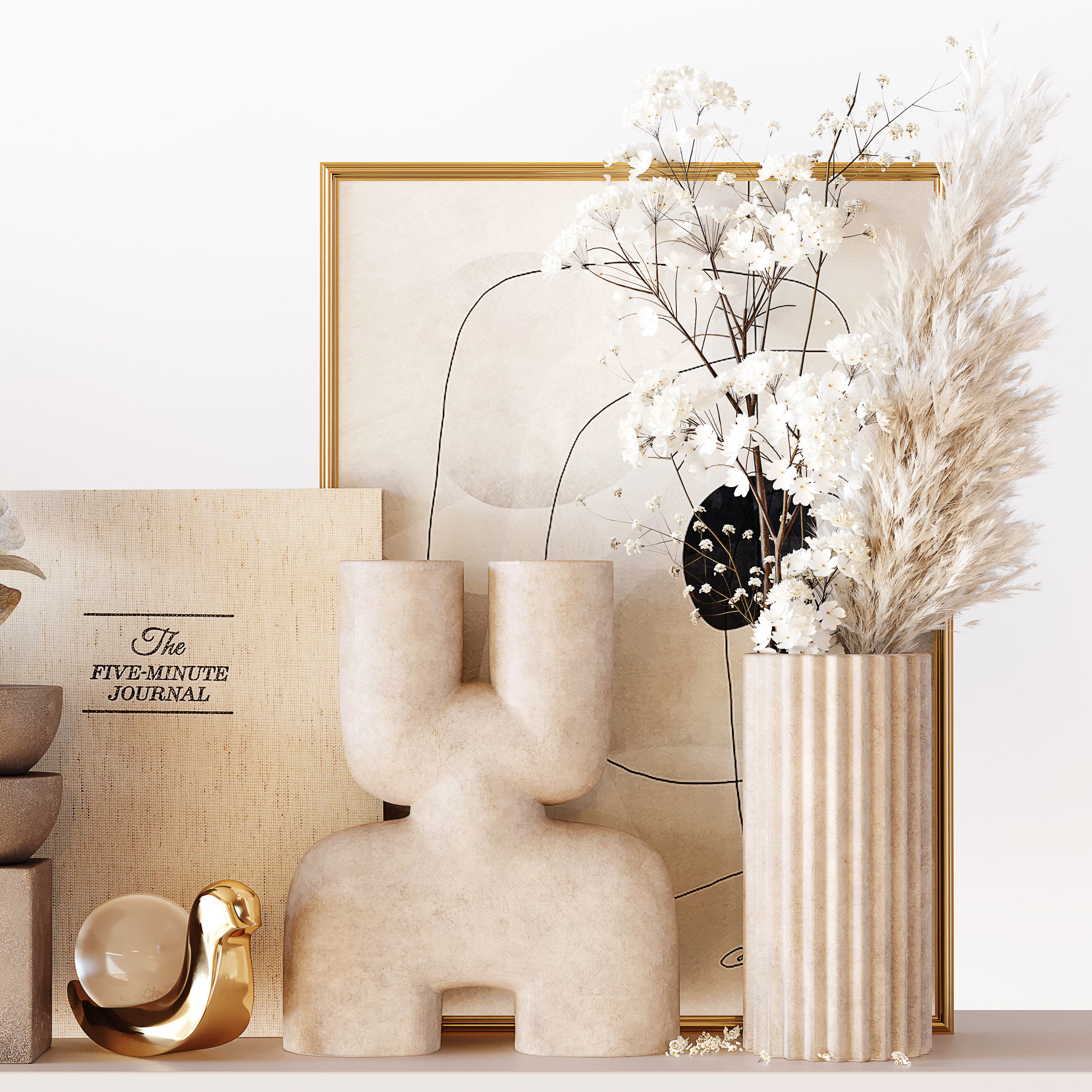 Collection Vase Decorative Low-poly 3D model_11