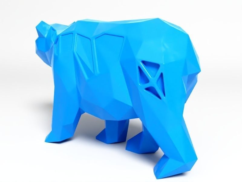 Polygon Bear 3D print model_5