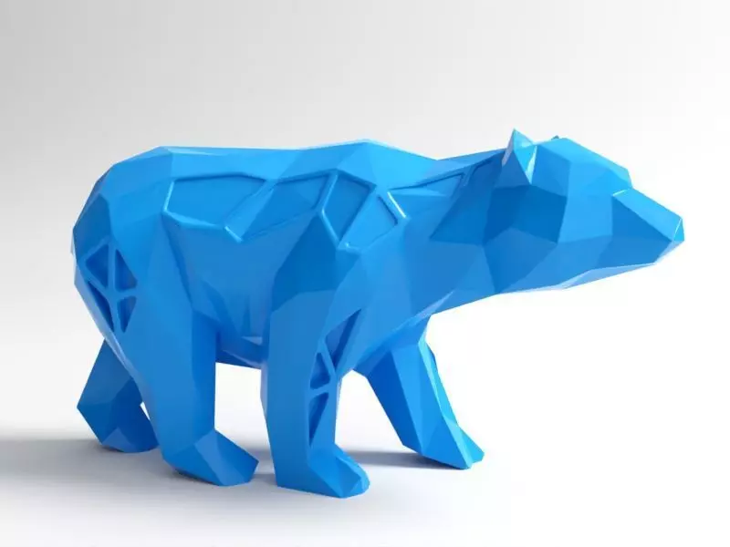 Polygon Bear 3D print model_0