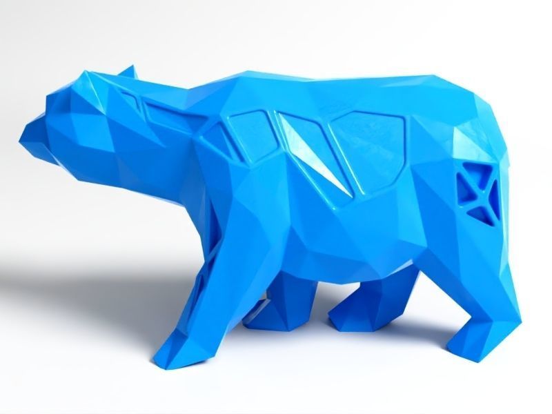 Polygon Bear 3D print model_4