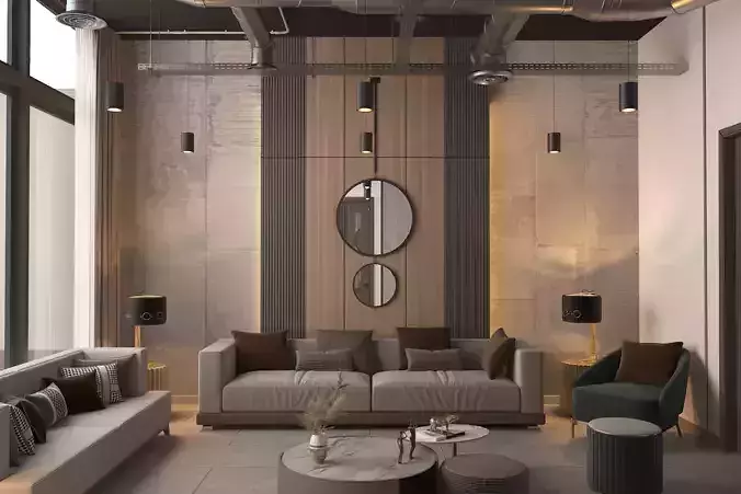 3D Reception - Dining Interior design project