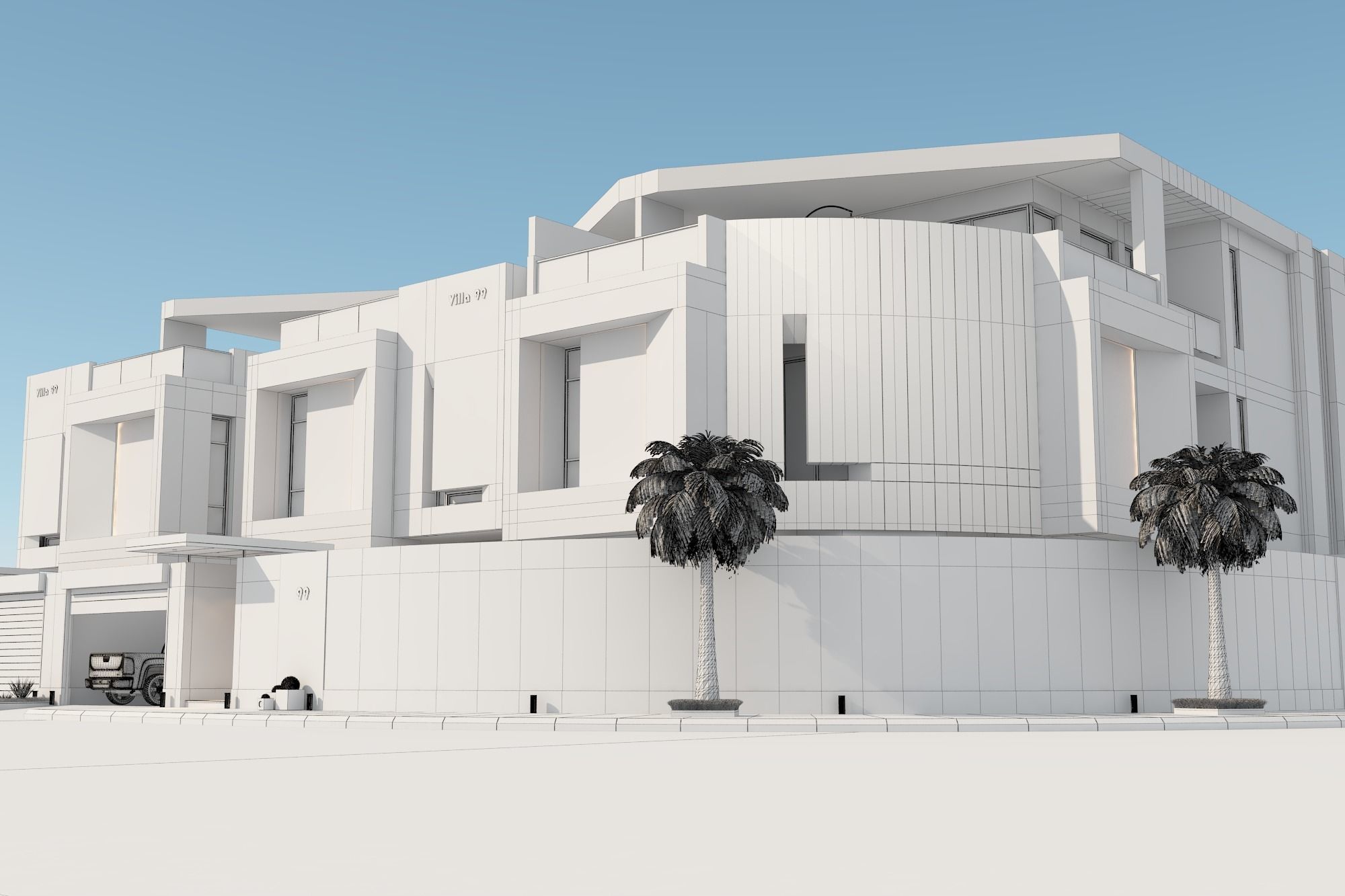 Private Residential Villas Complex  3D model_10