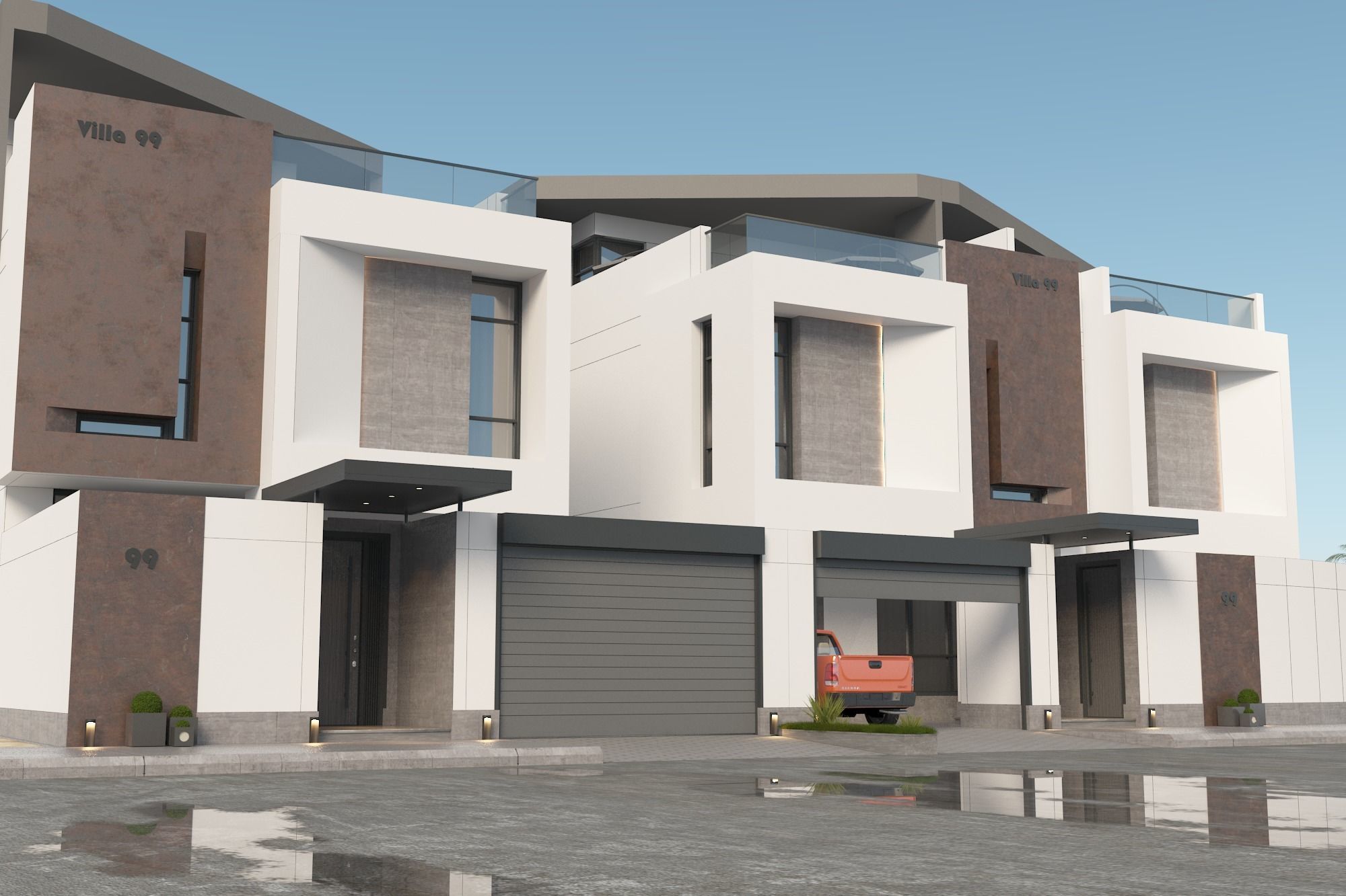 Private Residential Villas Complex  3D model_2