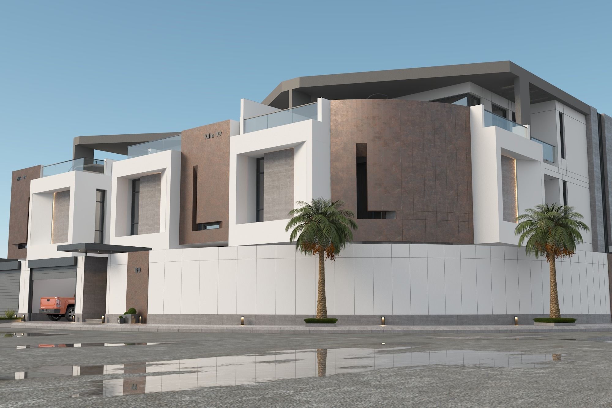 Private Residential Villas Complex  3D model_4