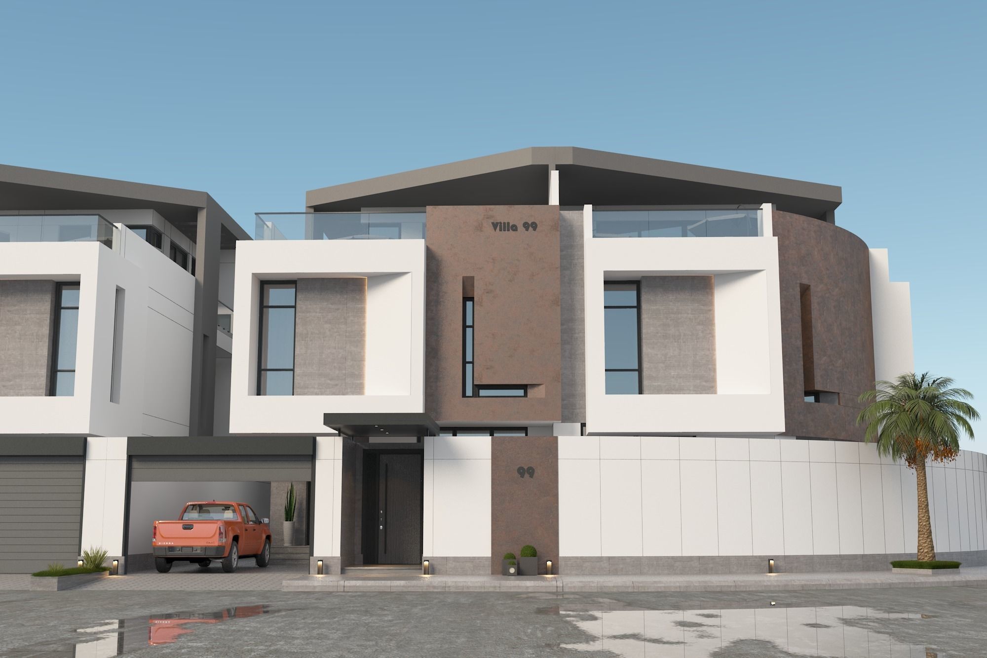Private Residential Villas Complex  3D model_3
