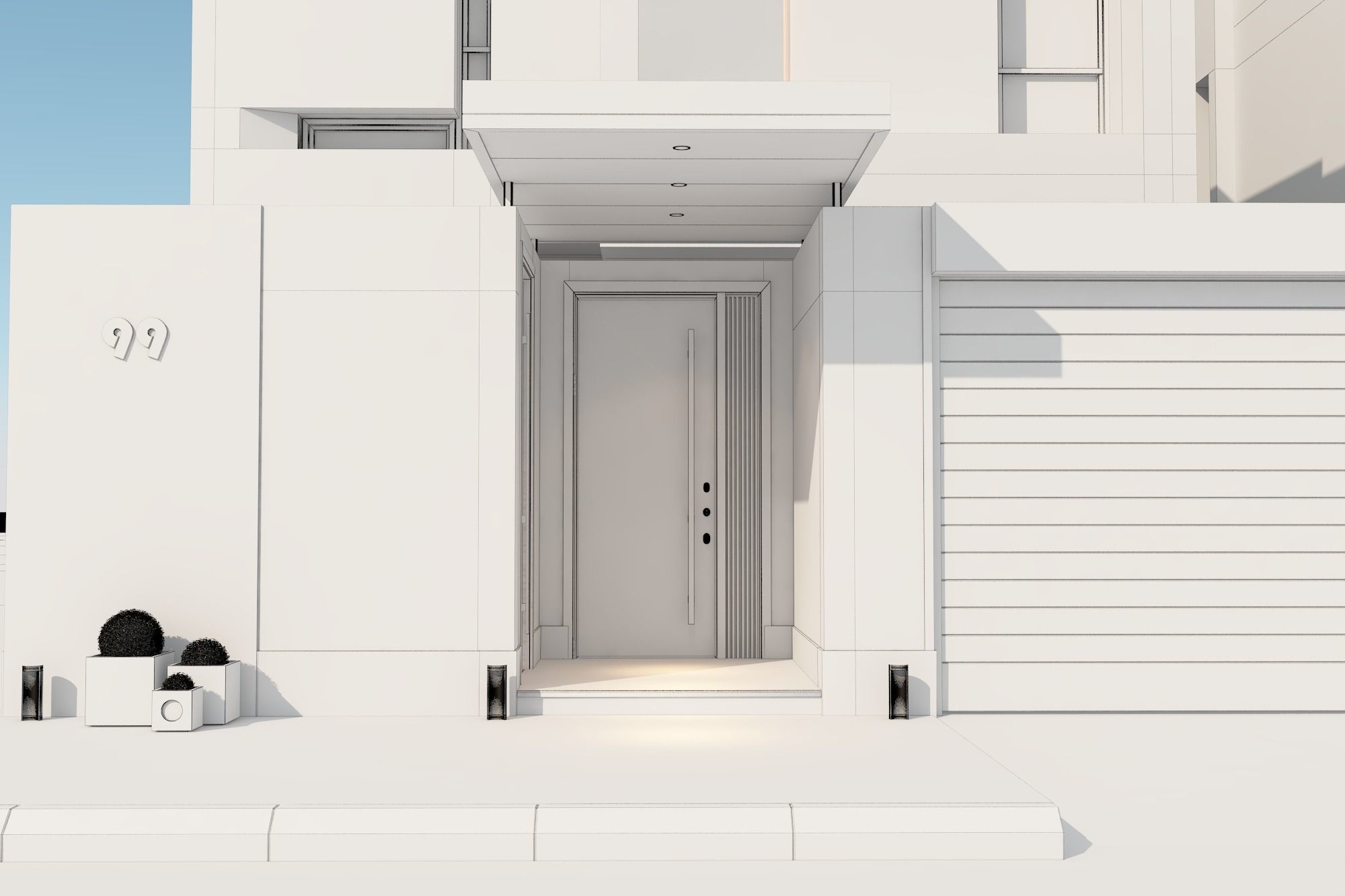 Private Residential Villas Complex  3D model_9