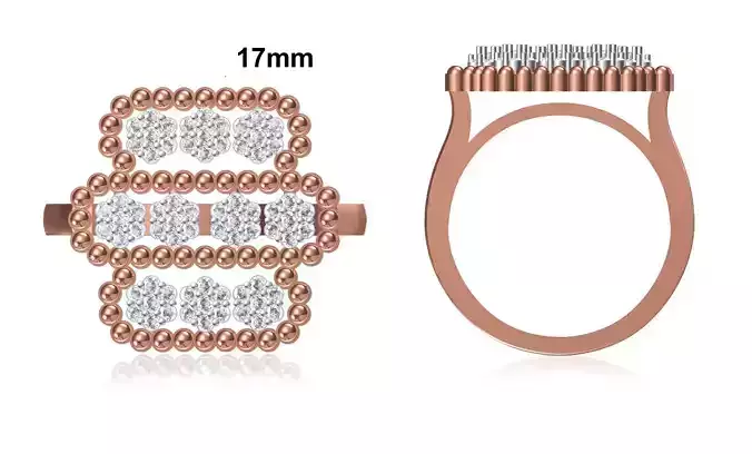 Women Wedding Engagement Ring STL OBJ FBX JCD Details