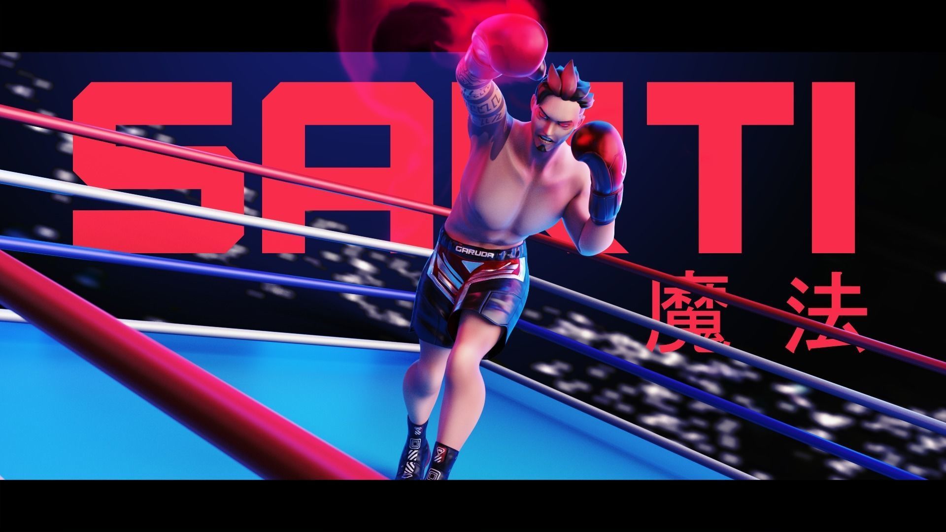 Low Poly Boxer - MMA Fighter - Sakti Low-poly 3D model_1
