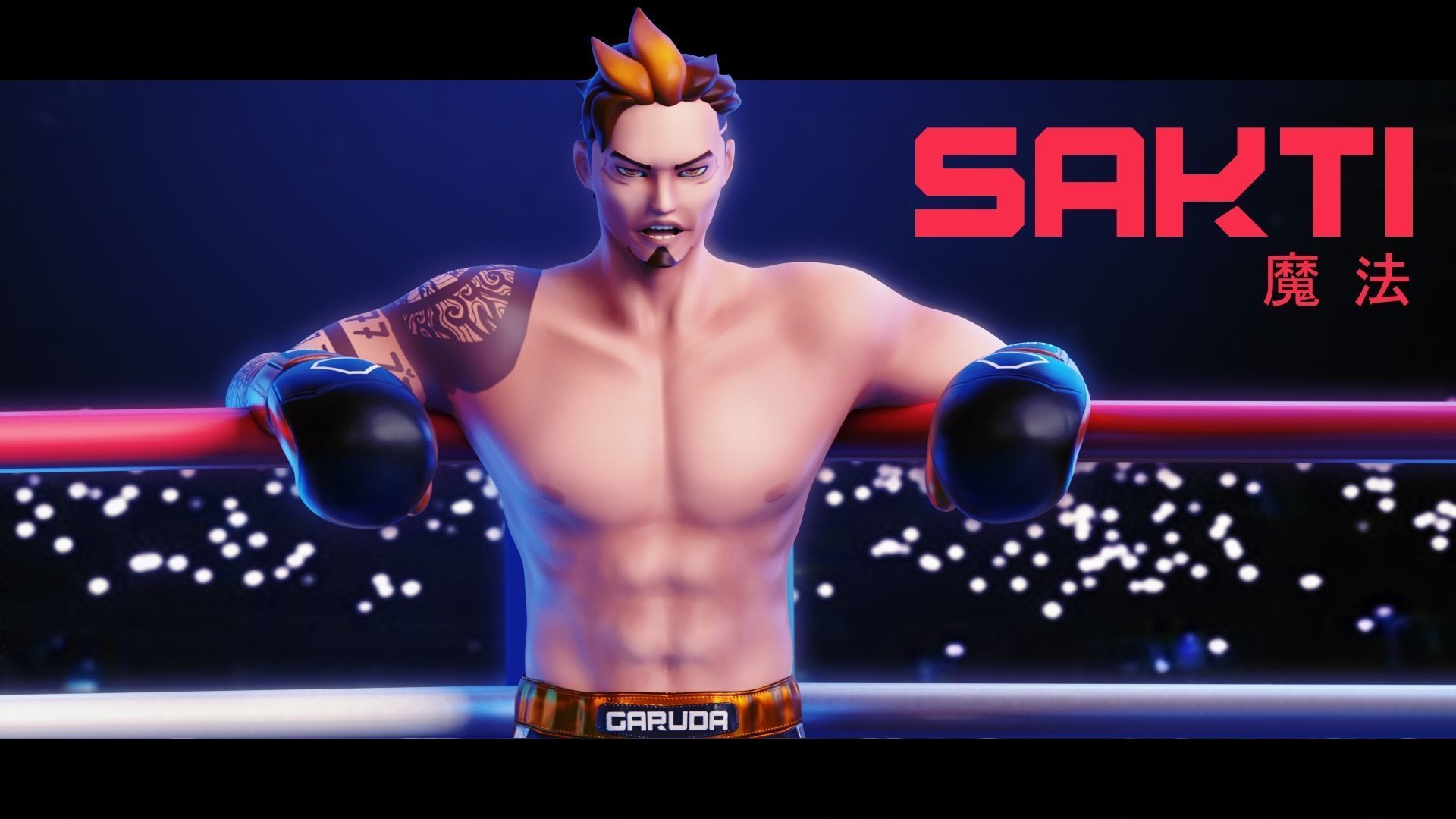 Low Poly Boxer - MMA Fighter - Sakti Low-poly 3D model_4