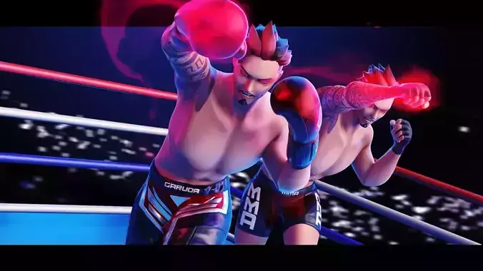 Low Poly Boxer - MMA Fighter - Sakti Low-poly 3D model