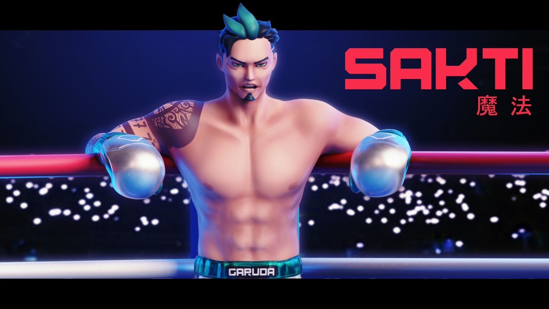 Low Poly Boxer - MMA Fighter - Sakti Low-poly 3D model_3