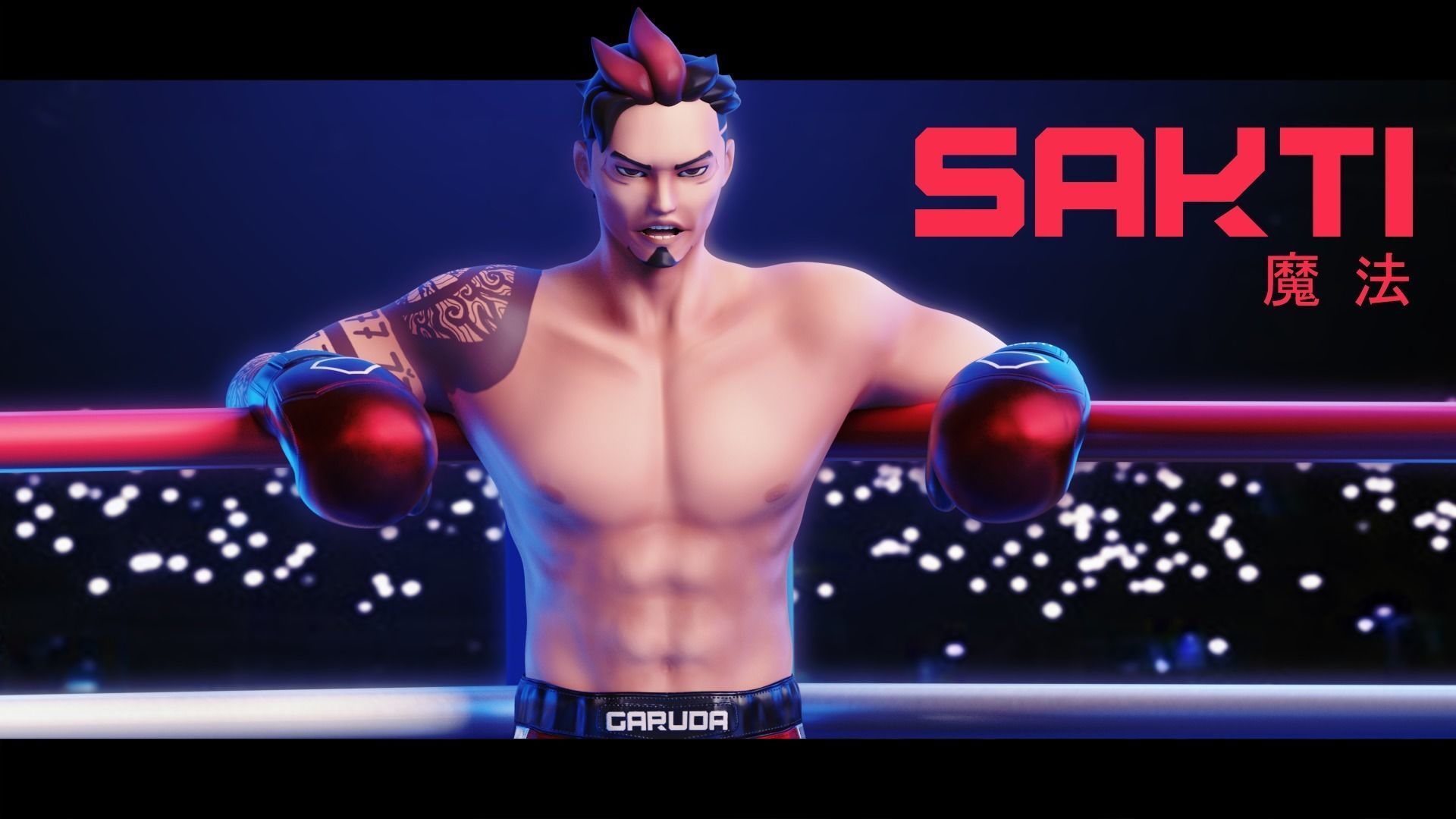 Low Poly Boxer - MMA Fighter - Sakti Low-poly 3D model_2