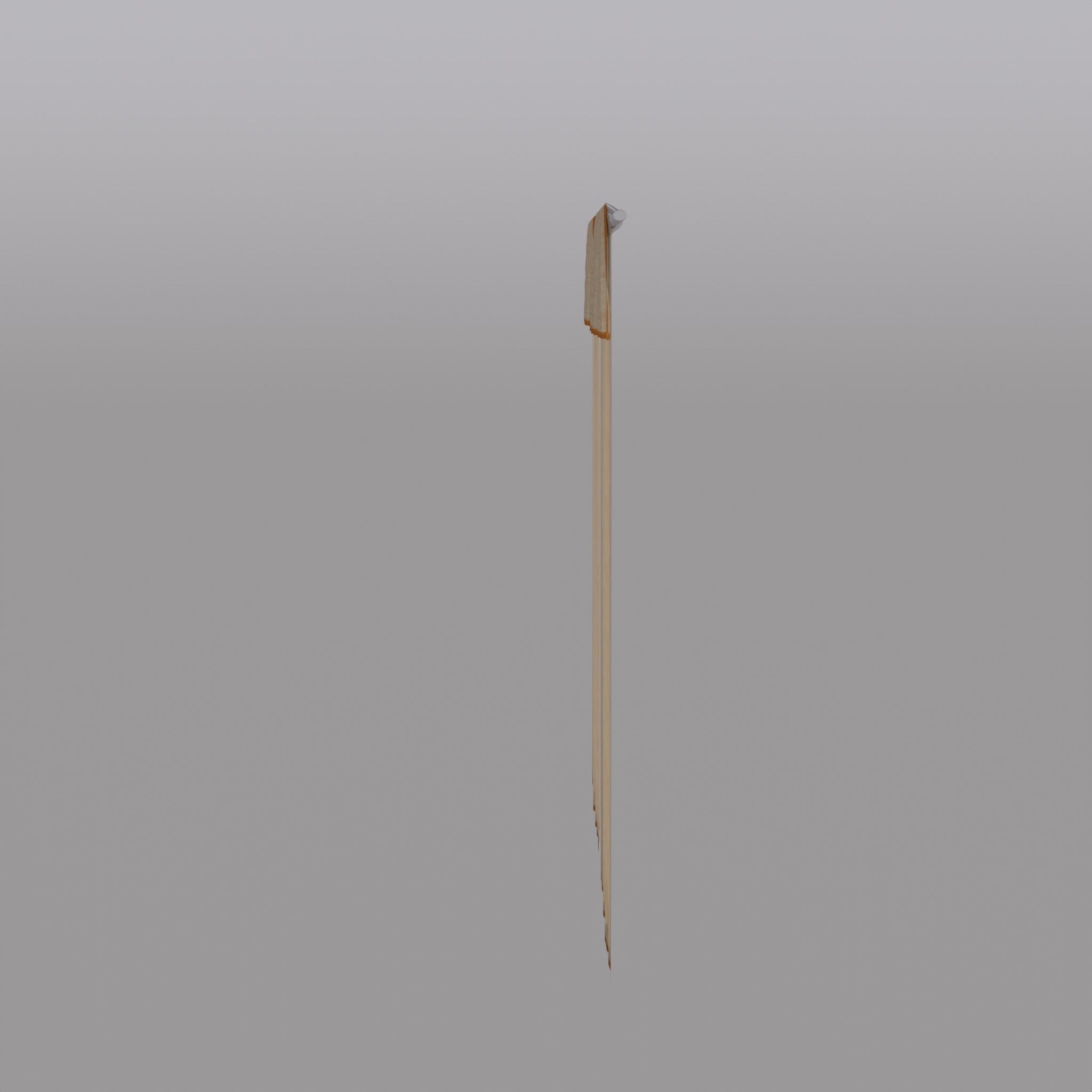 Curtain Length in Linen Mix Beige Low-poly 3D model_2